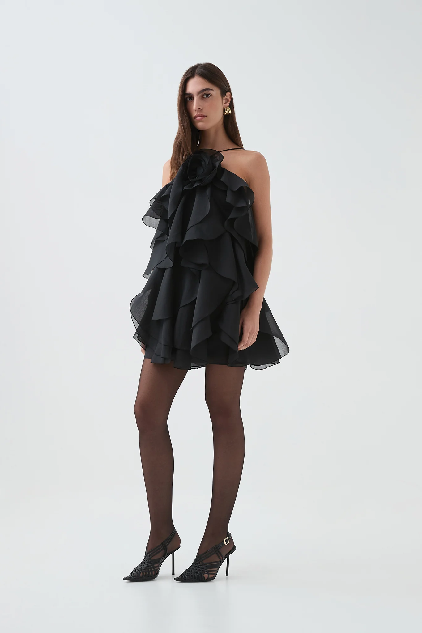 Aje Pandorea Layered Mini Dress(black)