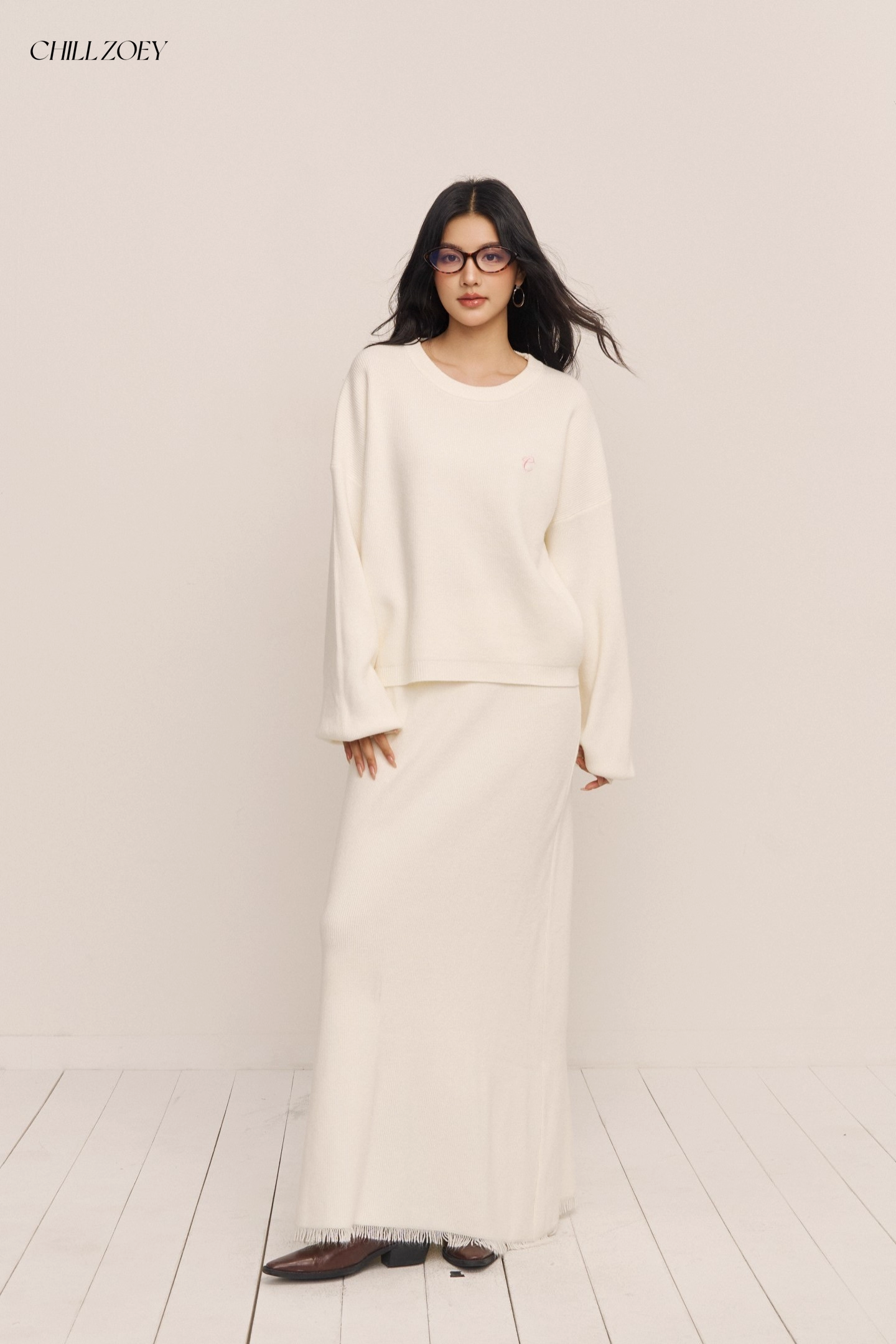 Chill Zoey M690269 Cloud Knit Winter Set(2color)