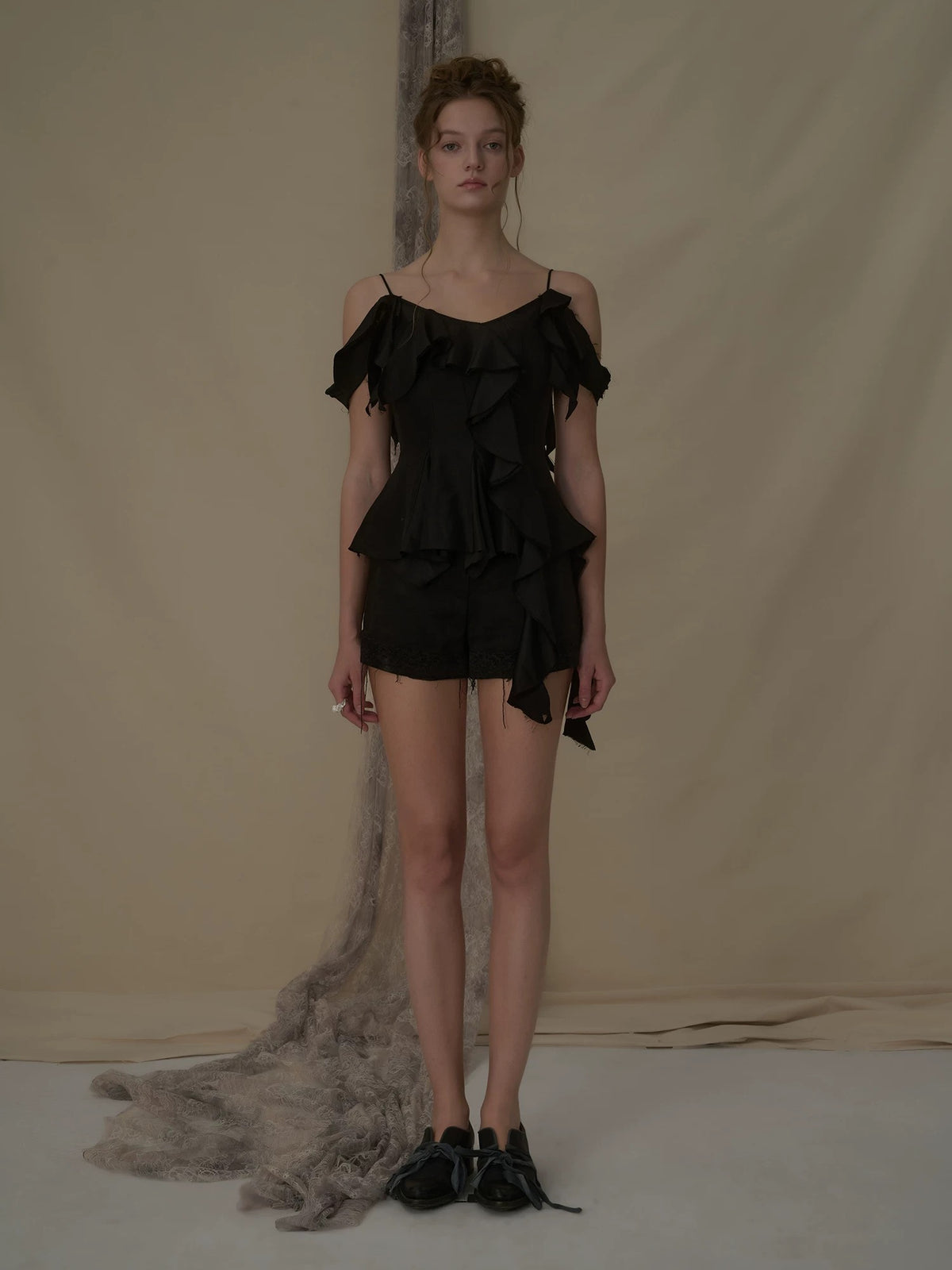 ELYWOOD 24SS050XX Irregular petal slip dress