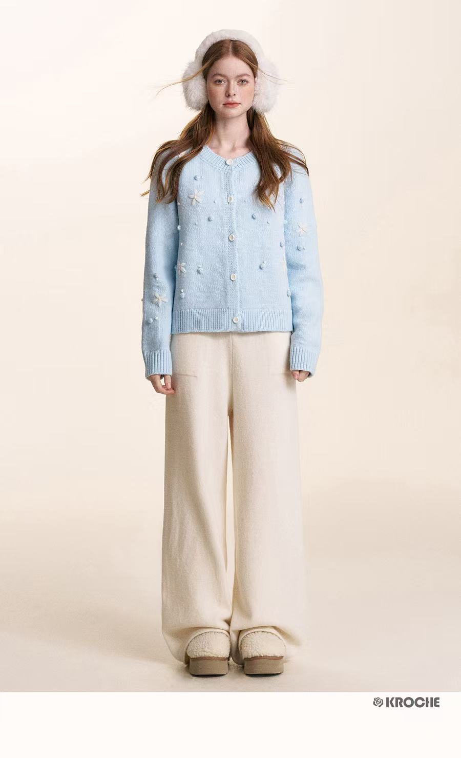 Kroche Embroidered snowflake cardigan
