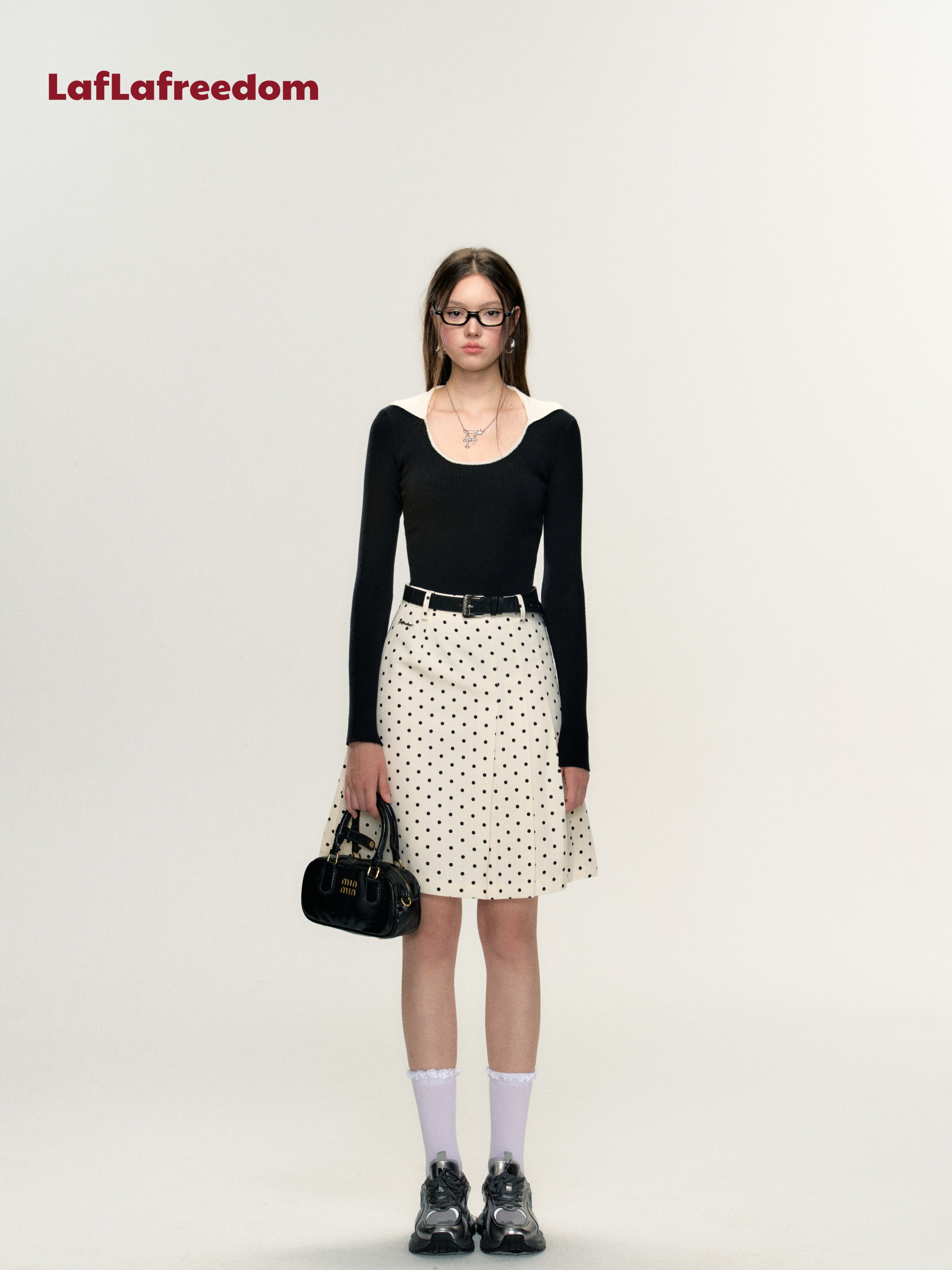 Lafreedom SALE Contrast Knit Top(2color)