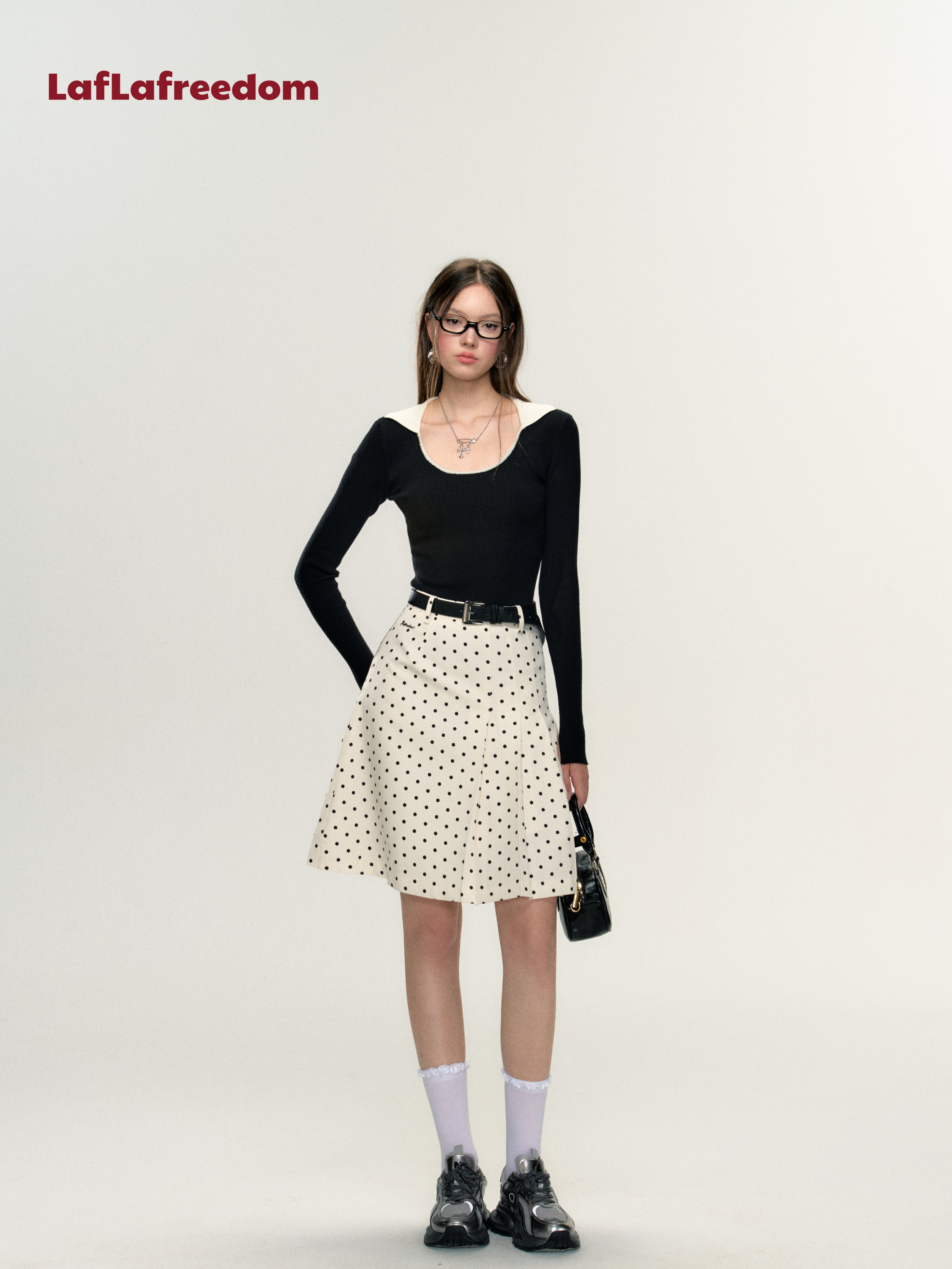 Lafreedom SALE Contrast Knit Top(2color)