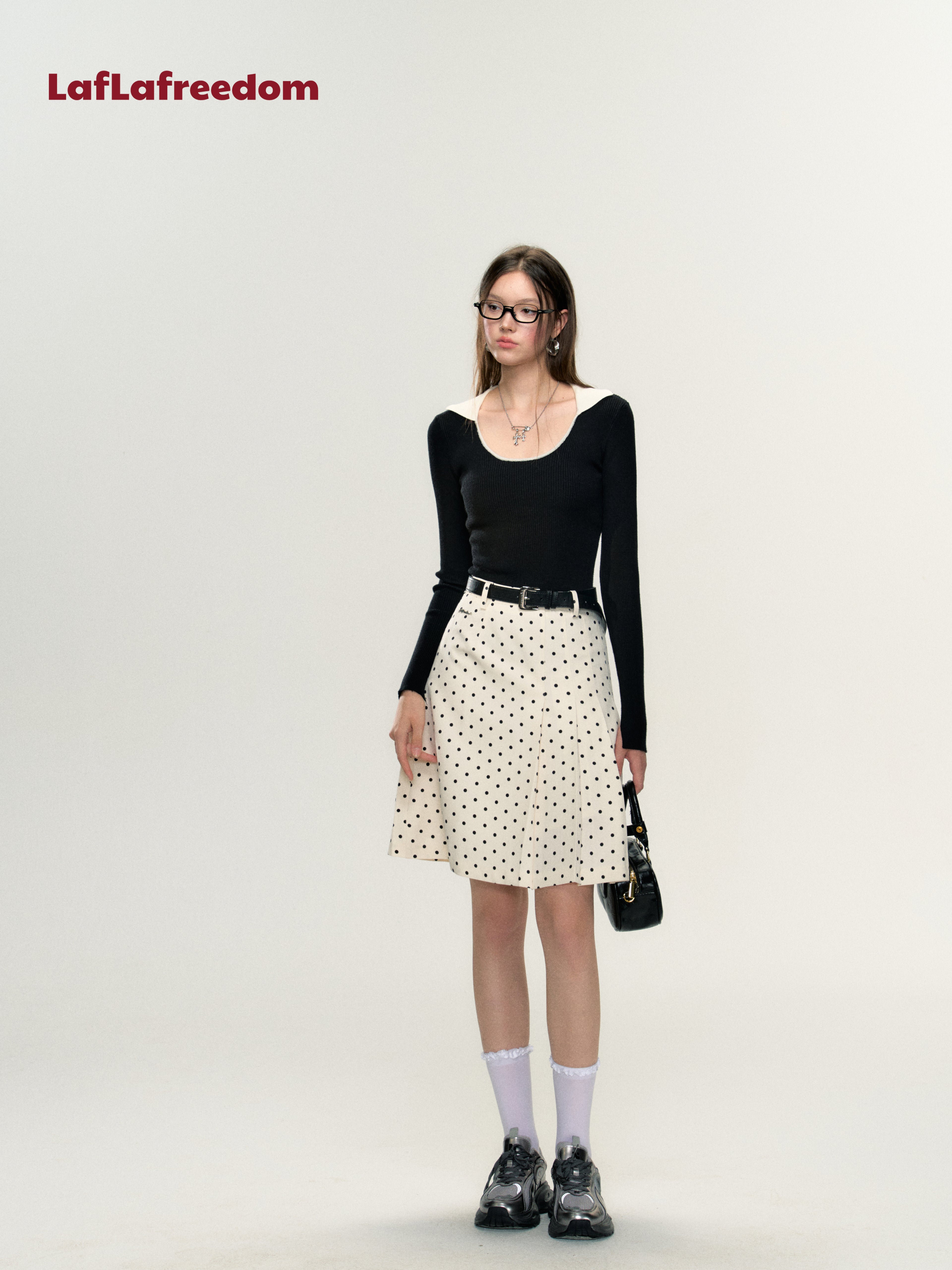 Lafreedom SALE Contrast Knit Top(2color)