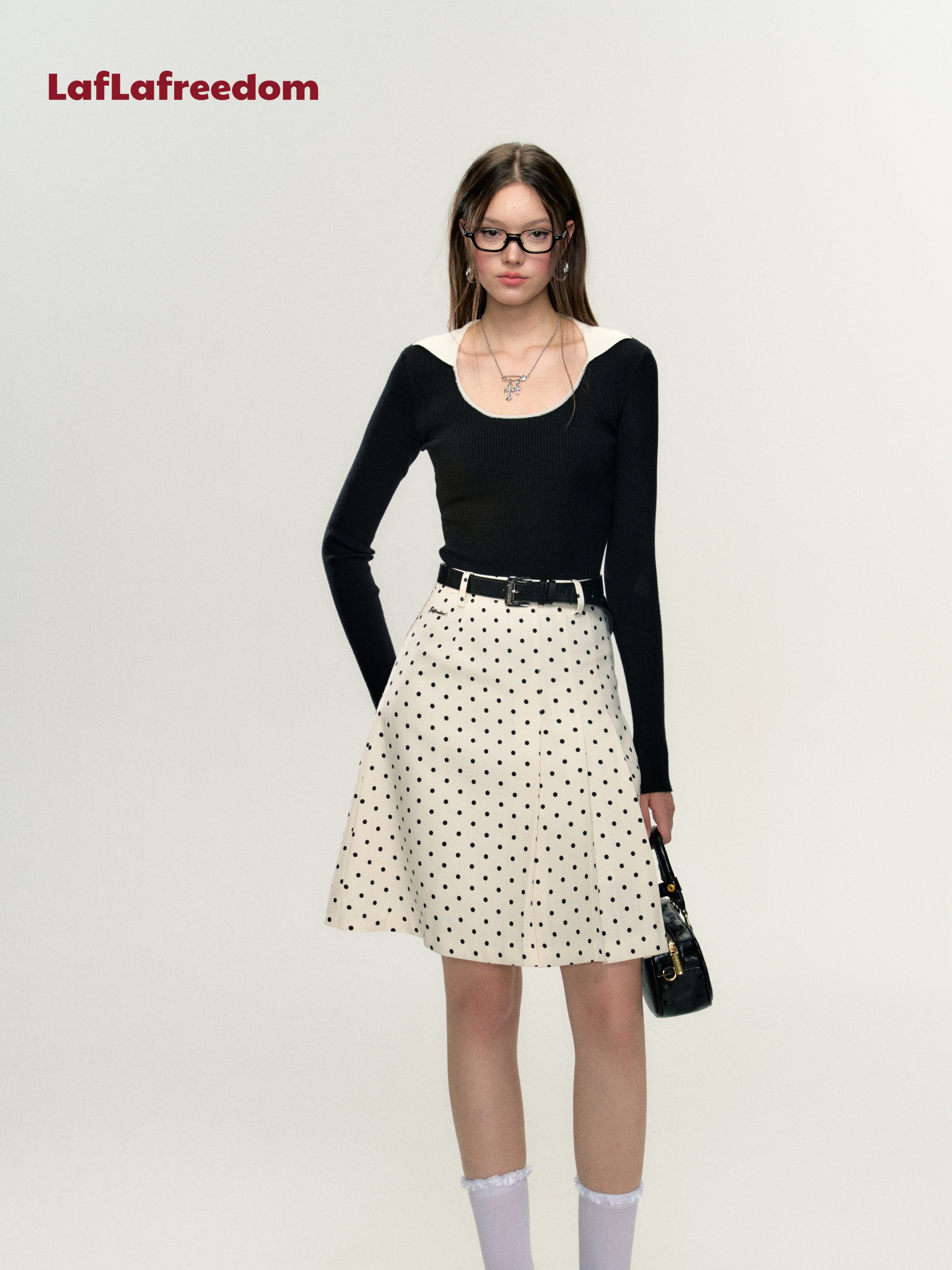 Lafreedom SALE Contrast Knit Top(2color)