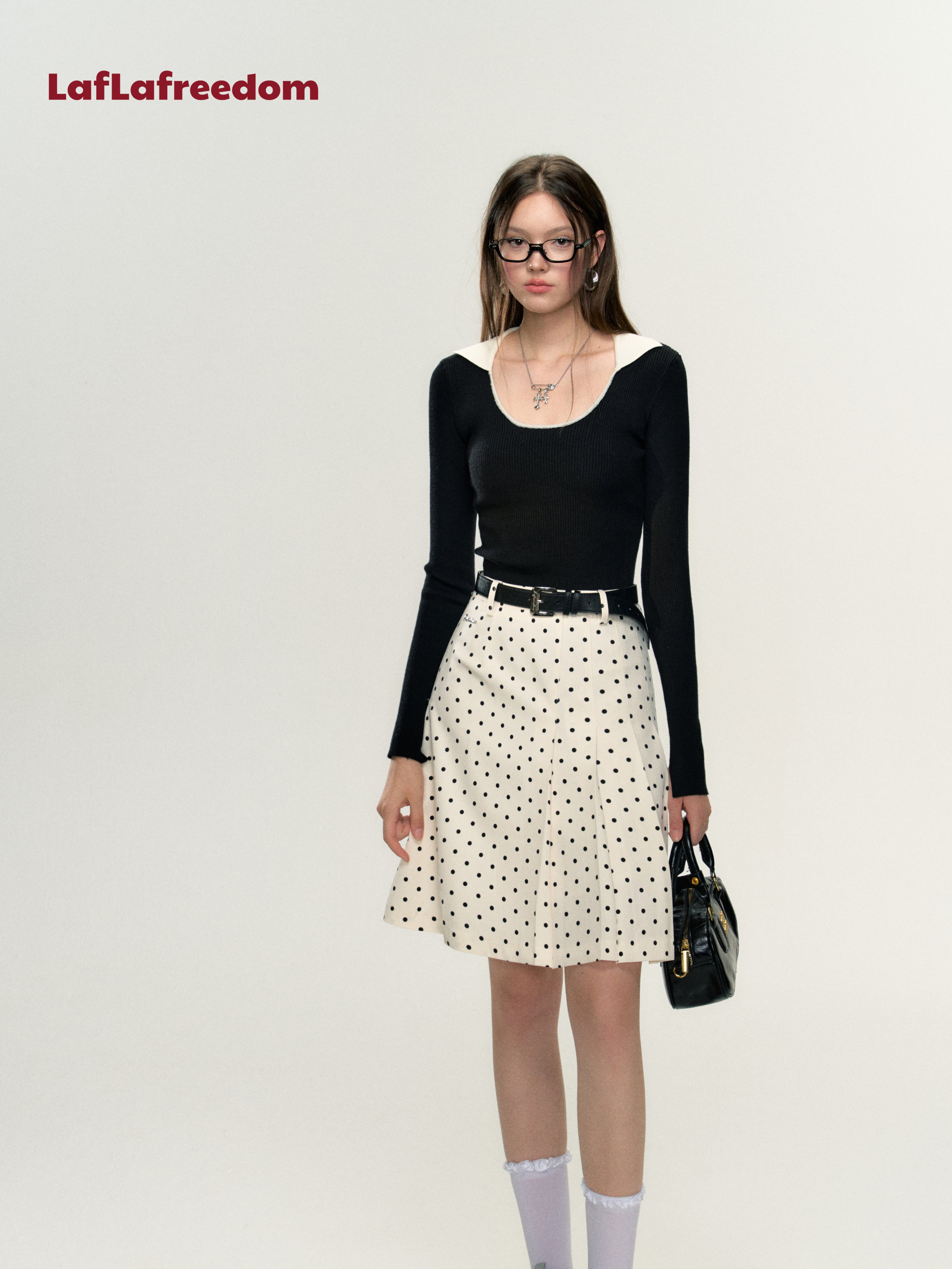 Lafreedom SALE Contrast Knit Top(2color)