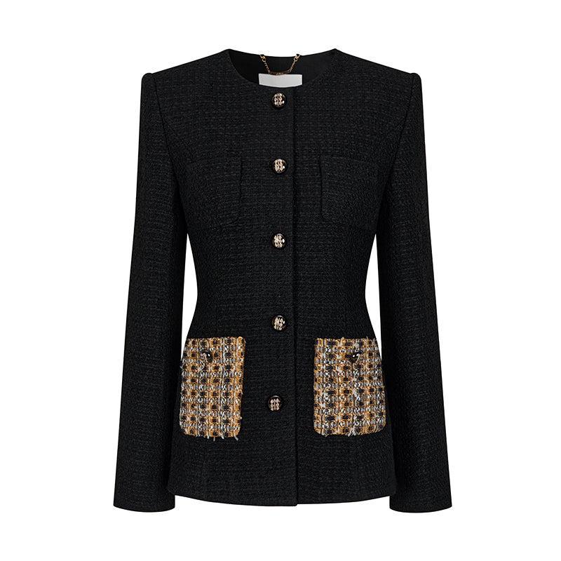 OShea Color blocking waist cinching jacket