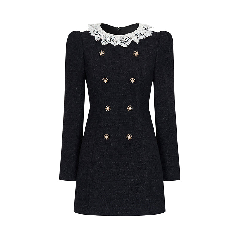 OShea Puff sleeve wool dress
