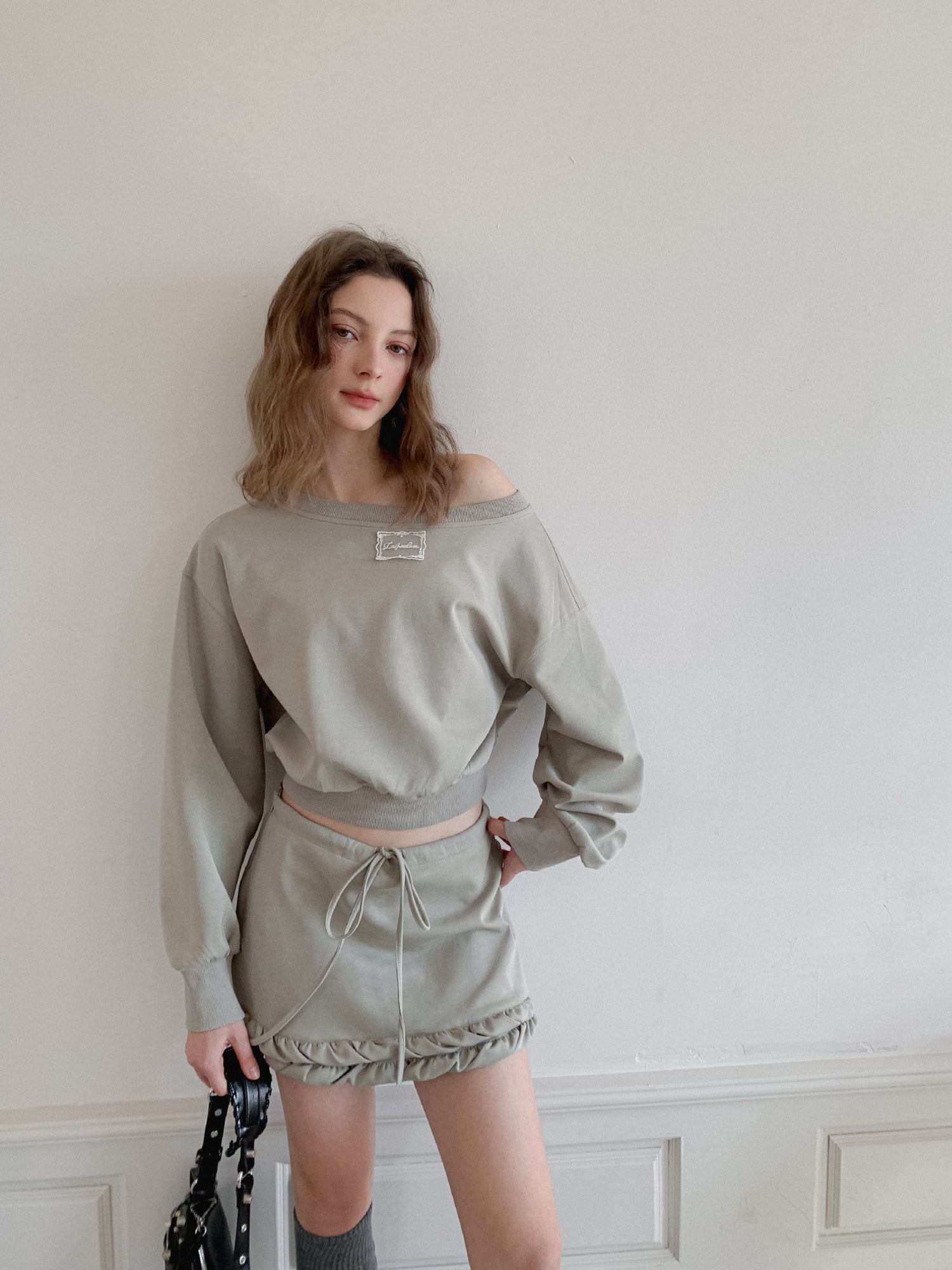 Lafreedom LAF350122 Casual hoodie + skirt set (2color)