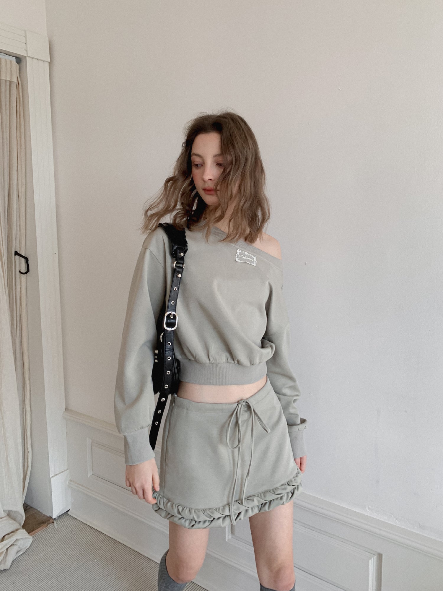 Lafreedom LAF350122 Casual hoodie + skirt set (2color)