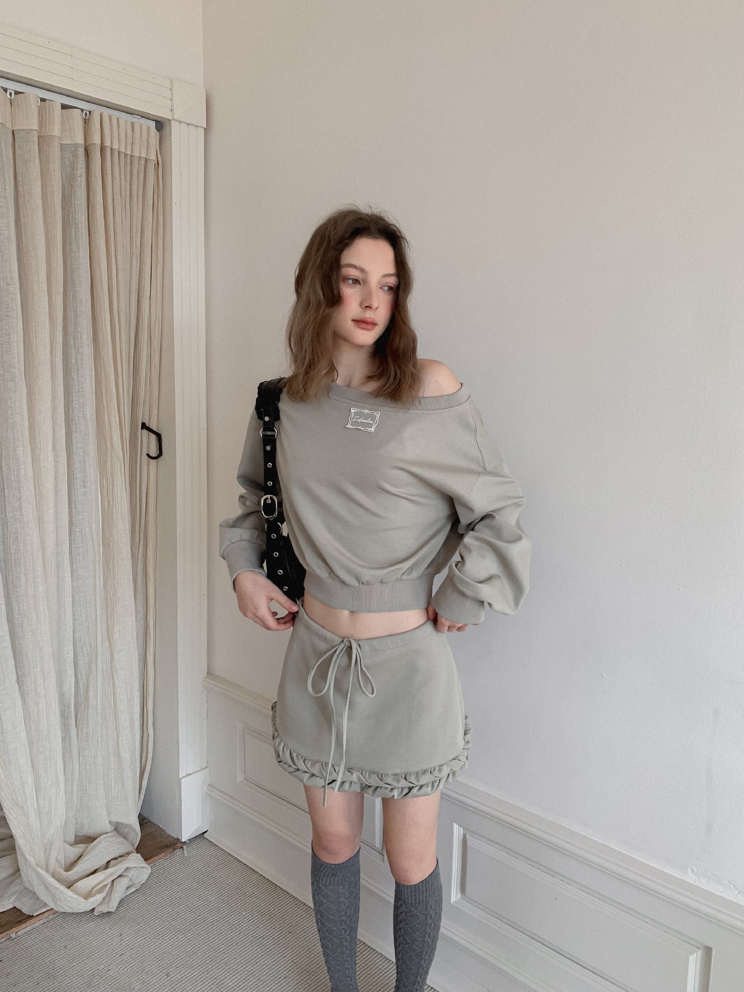 Lafreedom LAF350122 Casual hoodie + skirt set (2color)