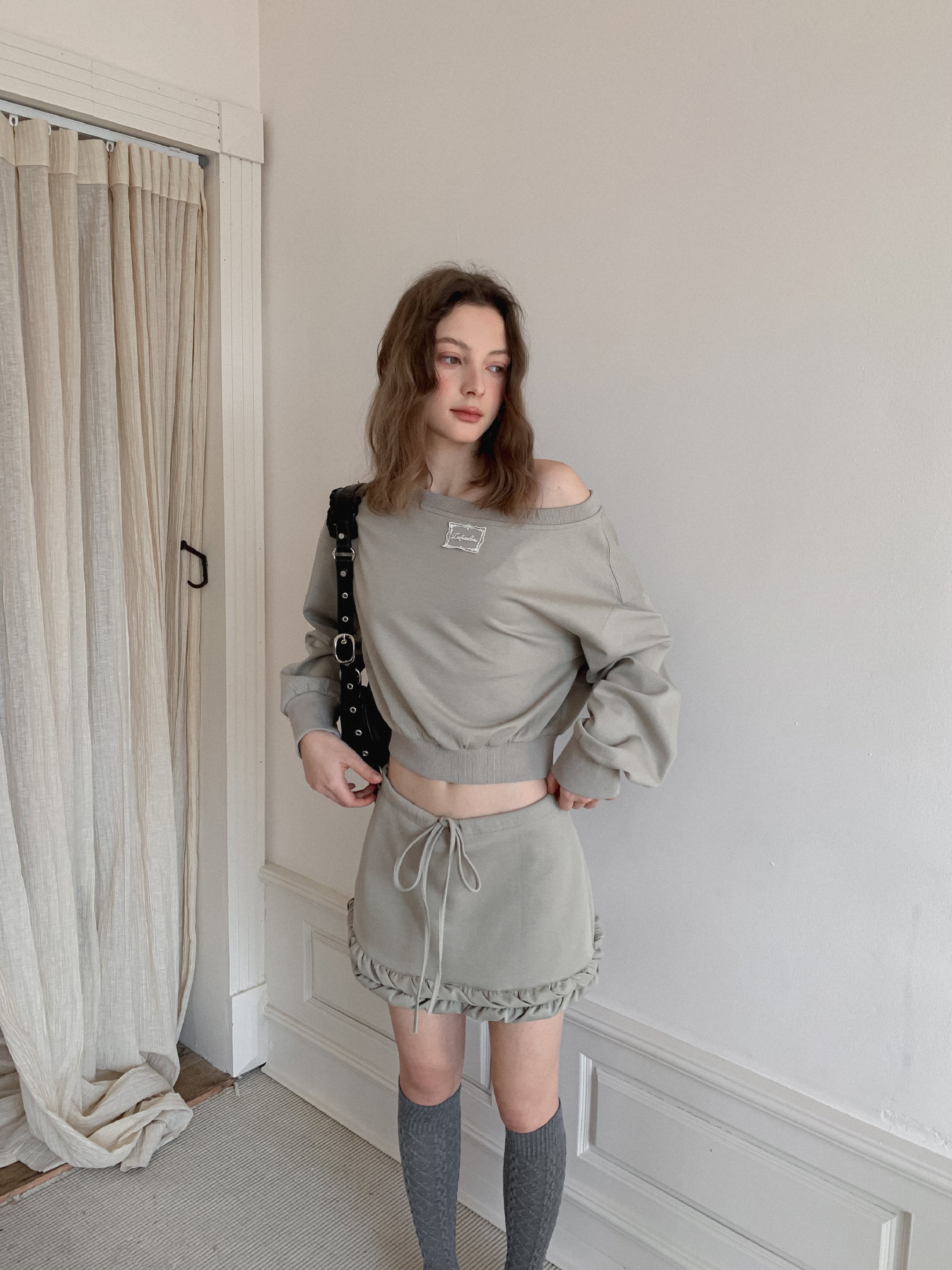 Lafreedom LAF350122 Casual hoodie + skirt set (2color)