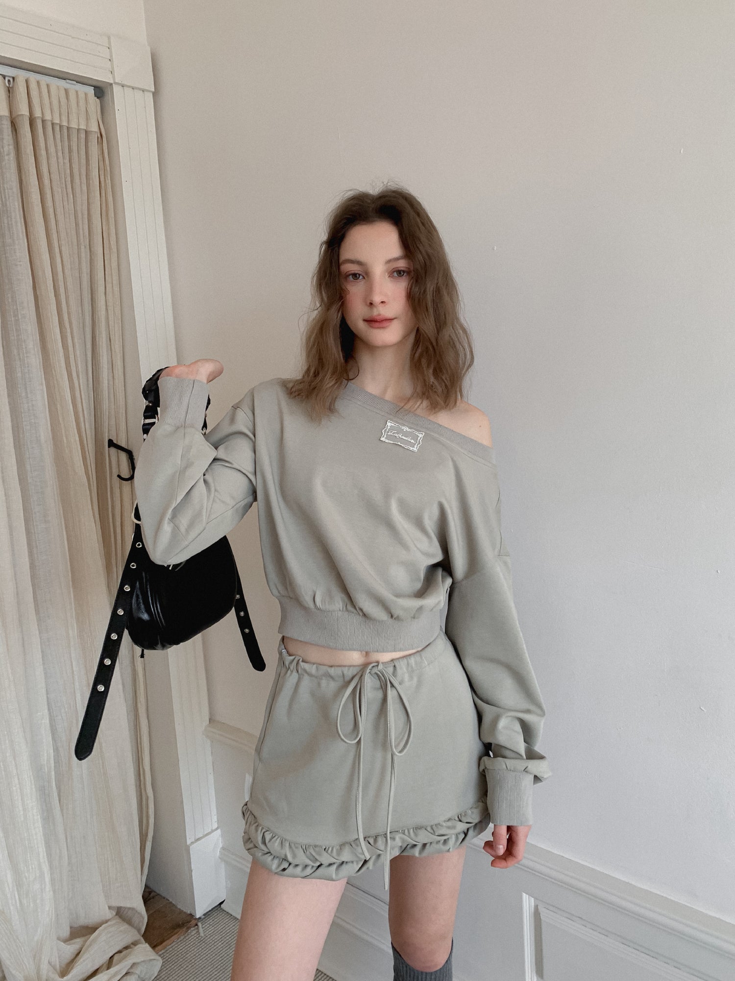 Lafreedom LAF350122 Casual hoodie + skirt set (2color)