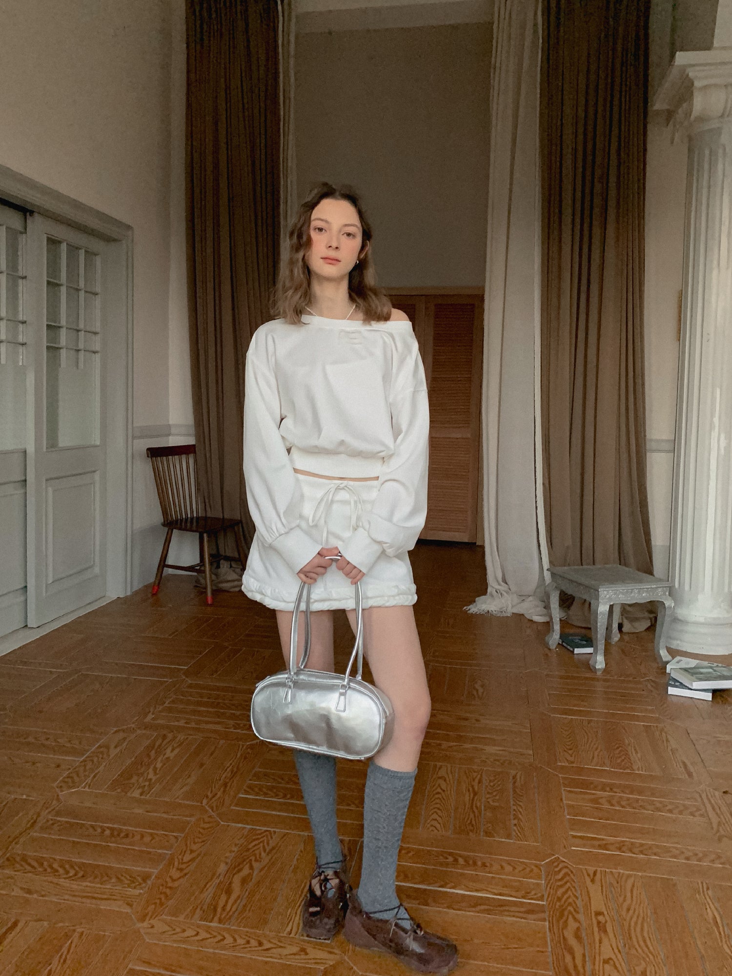 Lafreedom LAF350122 Casual hoodie + skirt set (2color)