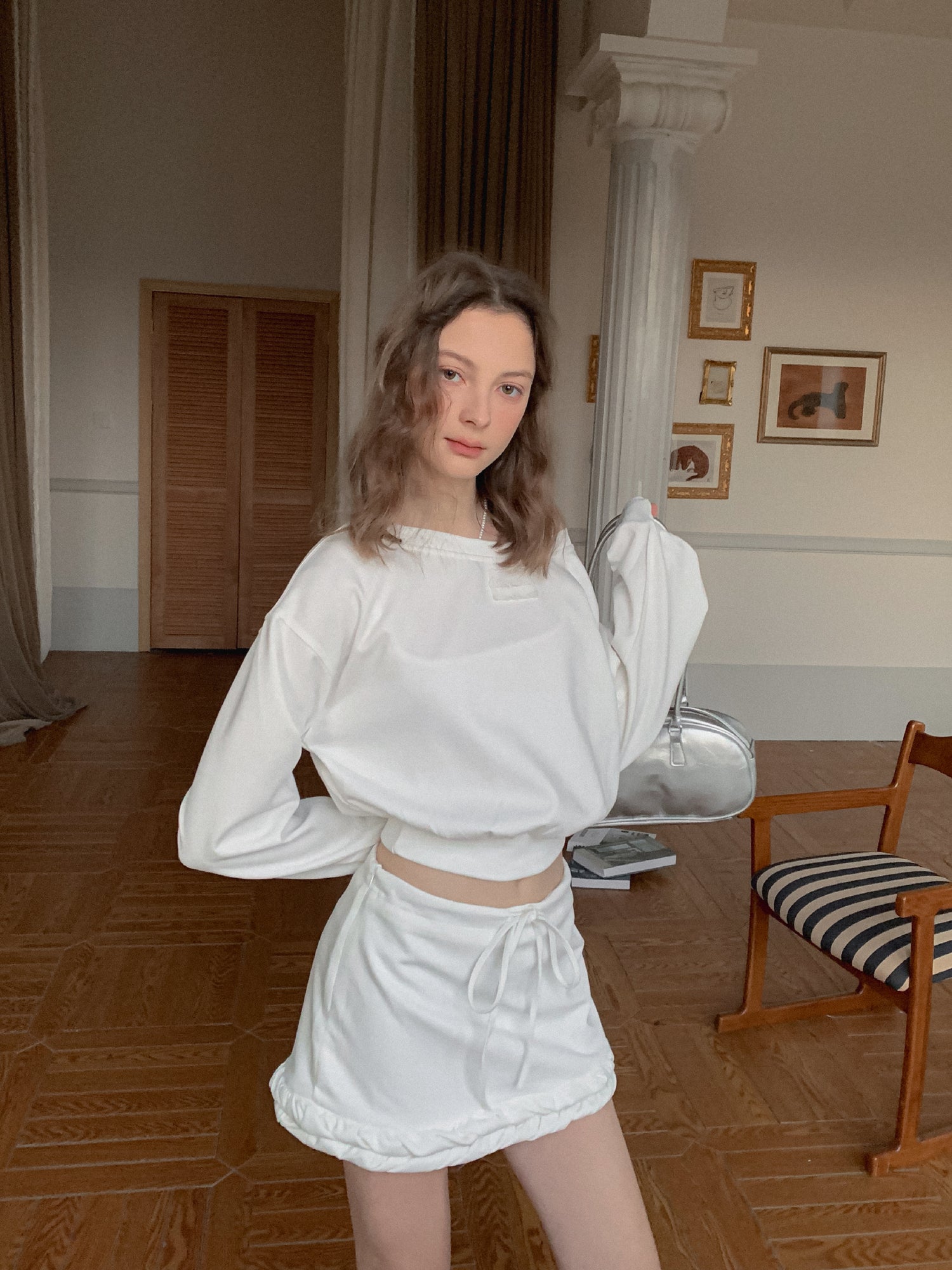 Lafreedom LAF350122 Casual hoodie + skirt set (2color)