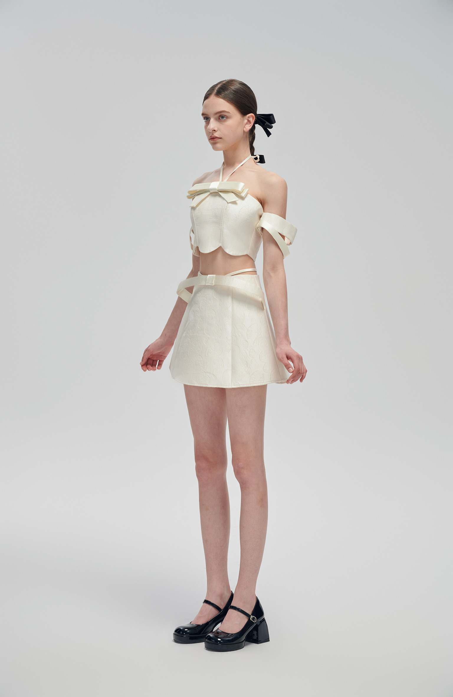 Fa Sogno "Bow Set"(cream)