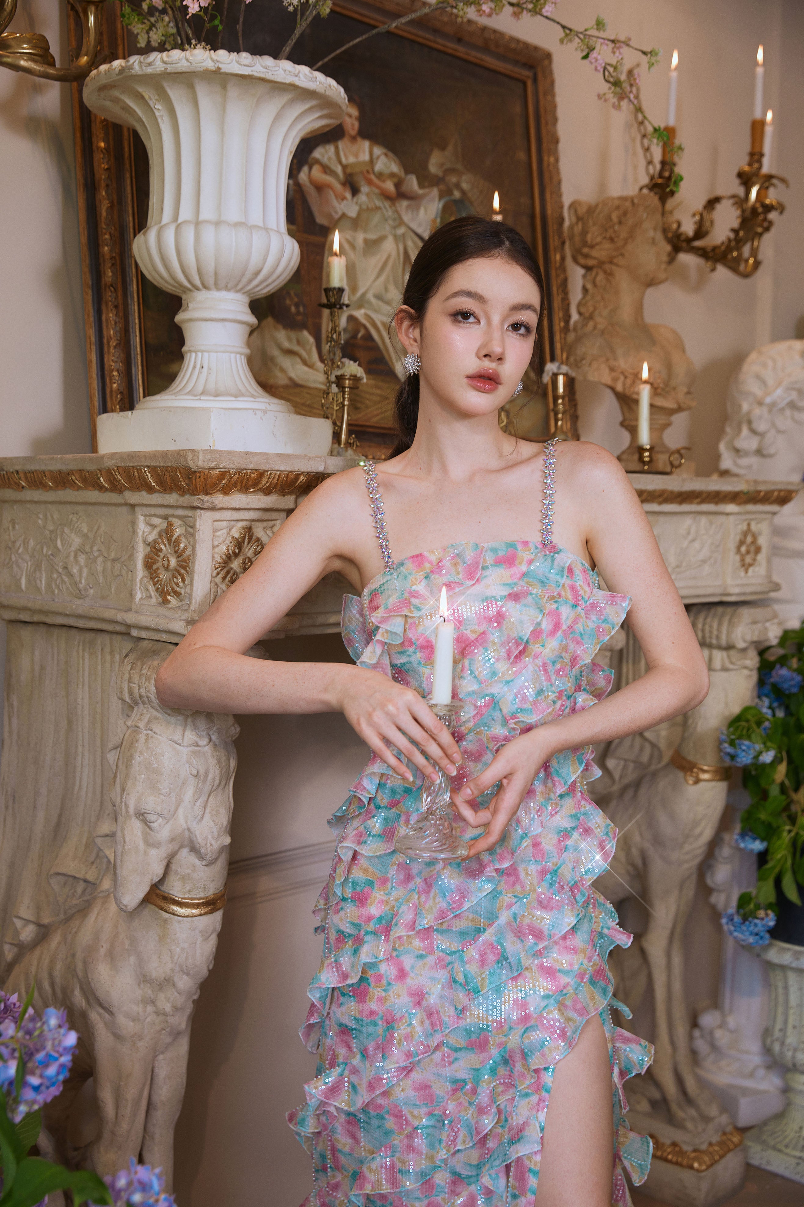 Wardrobes by chen Lace Split Dress
