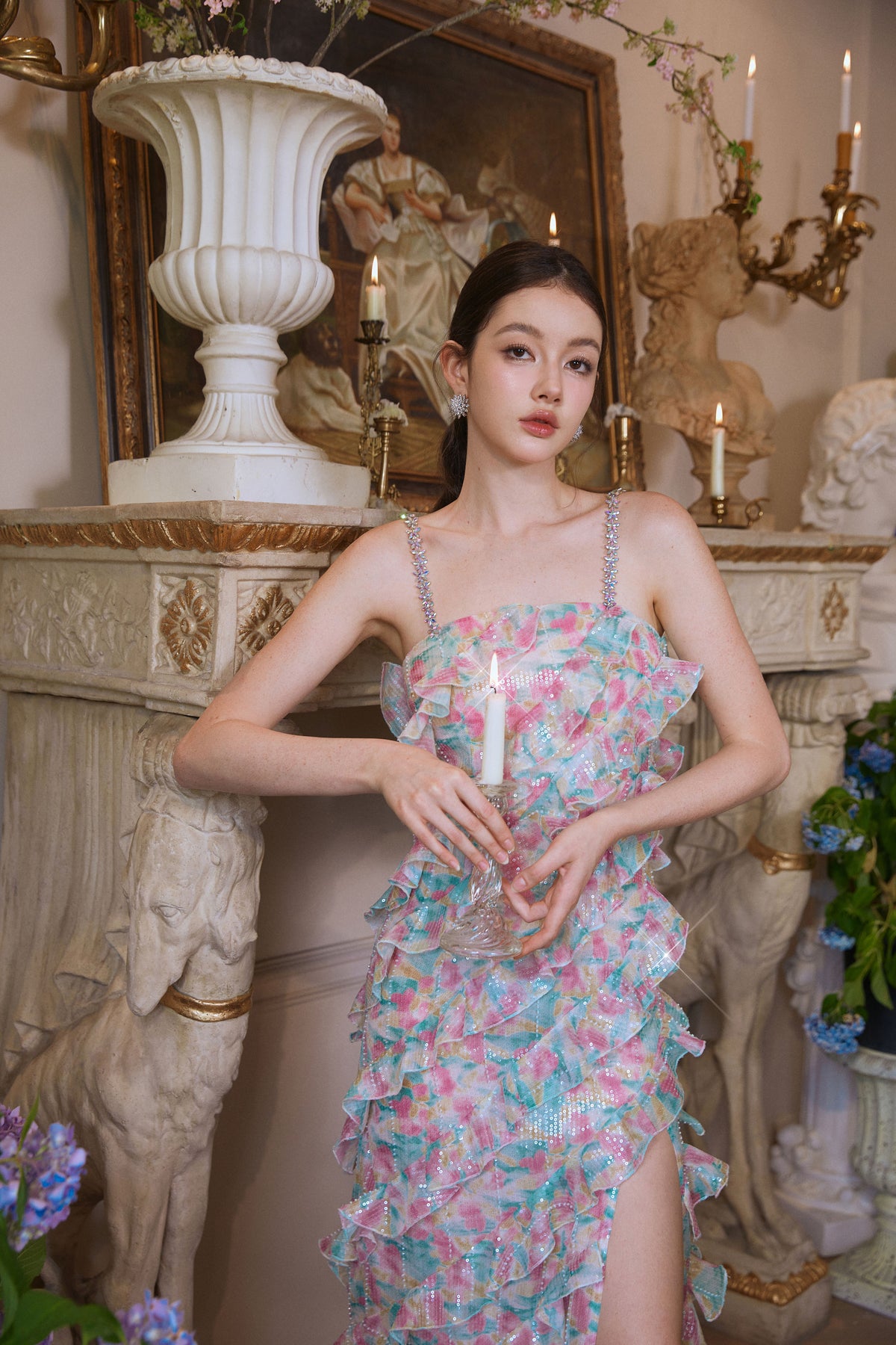 Wardrobes by chen Lace Split Dress