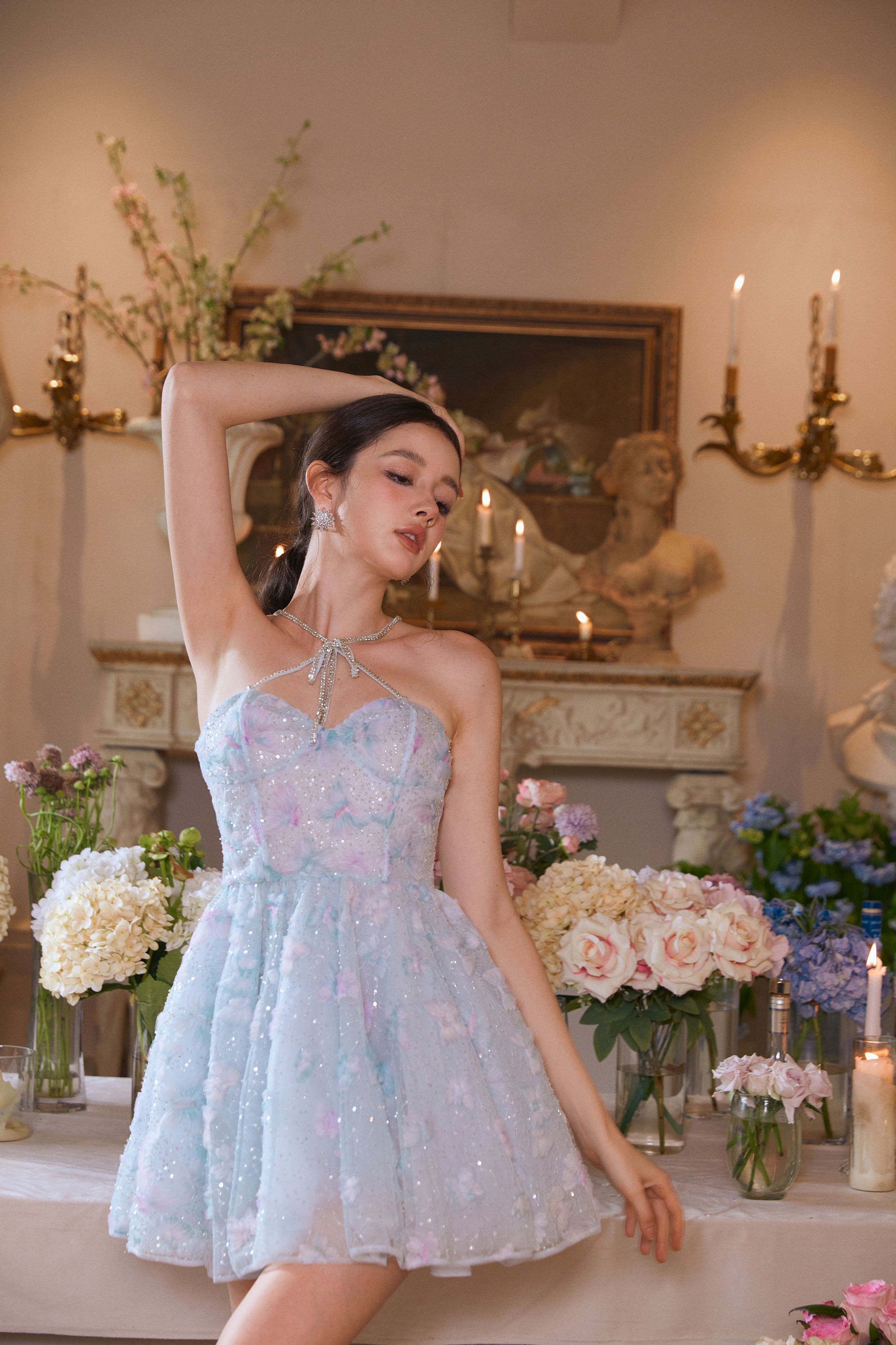 Wardrobes by chen 3D Beaded Sequin Dress