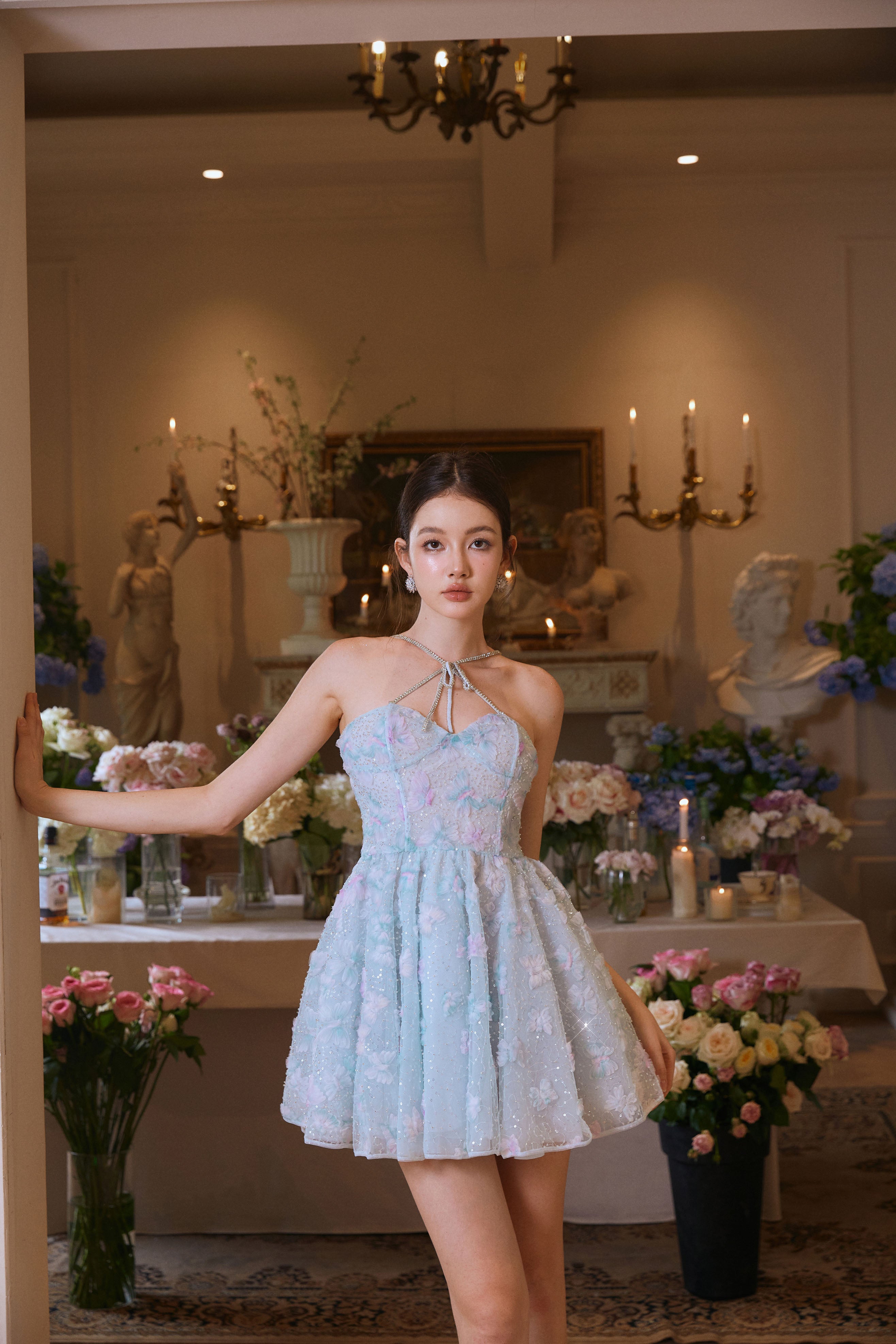 Wardrobes by chen 3D Beaded Sequin Dress