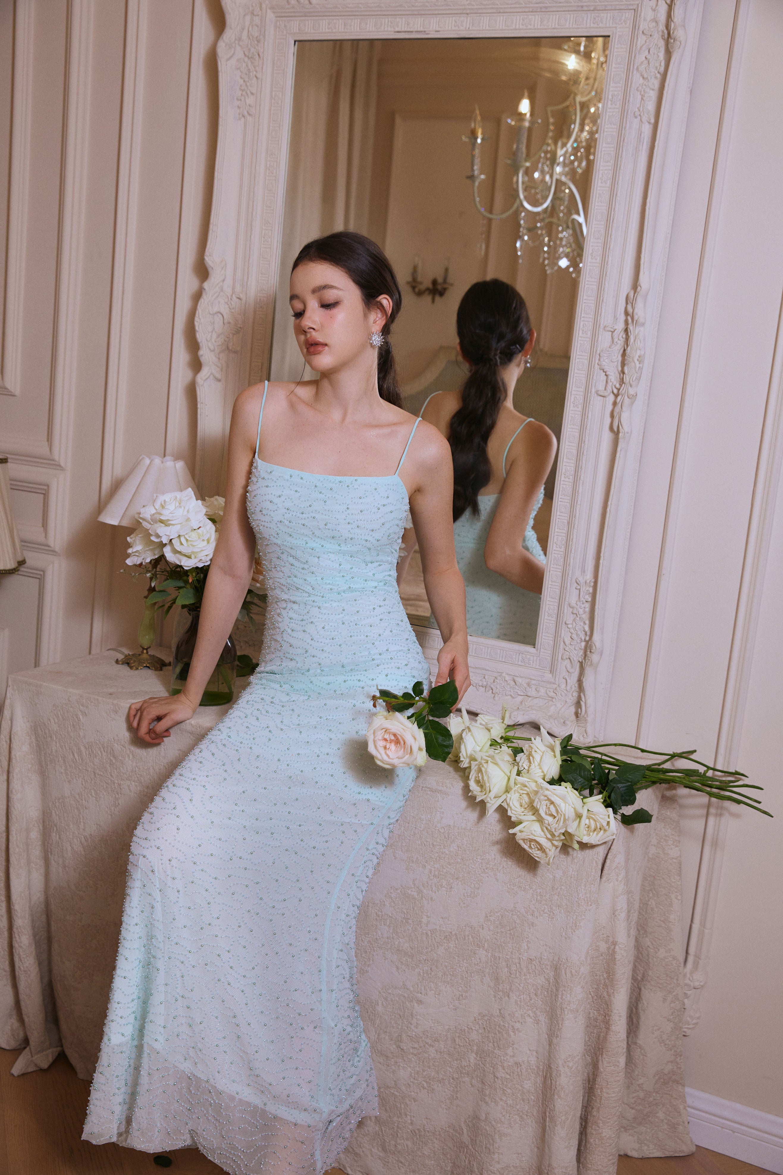 Wardrobes by chen Green Beaded Dress