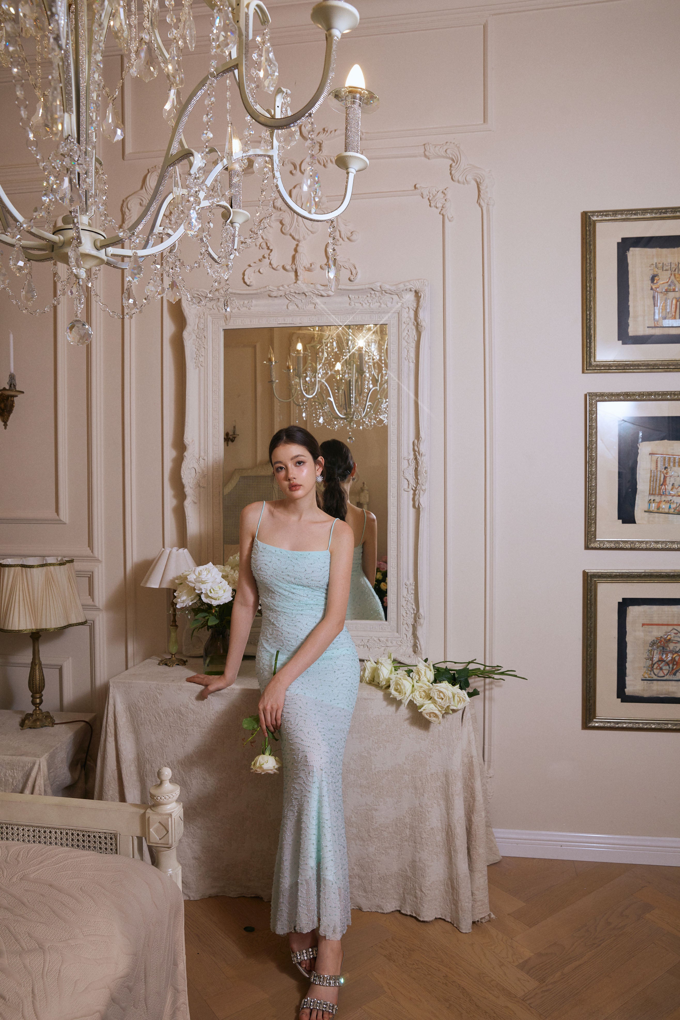 Wardrobes by chen Green Beaded Dress