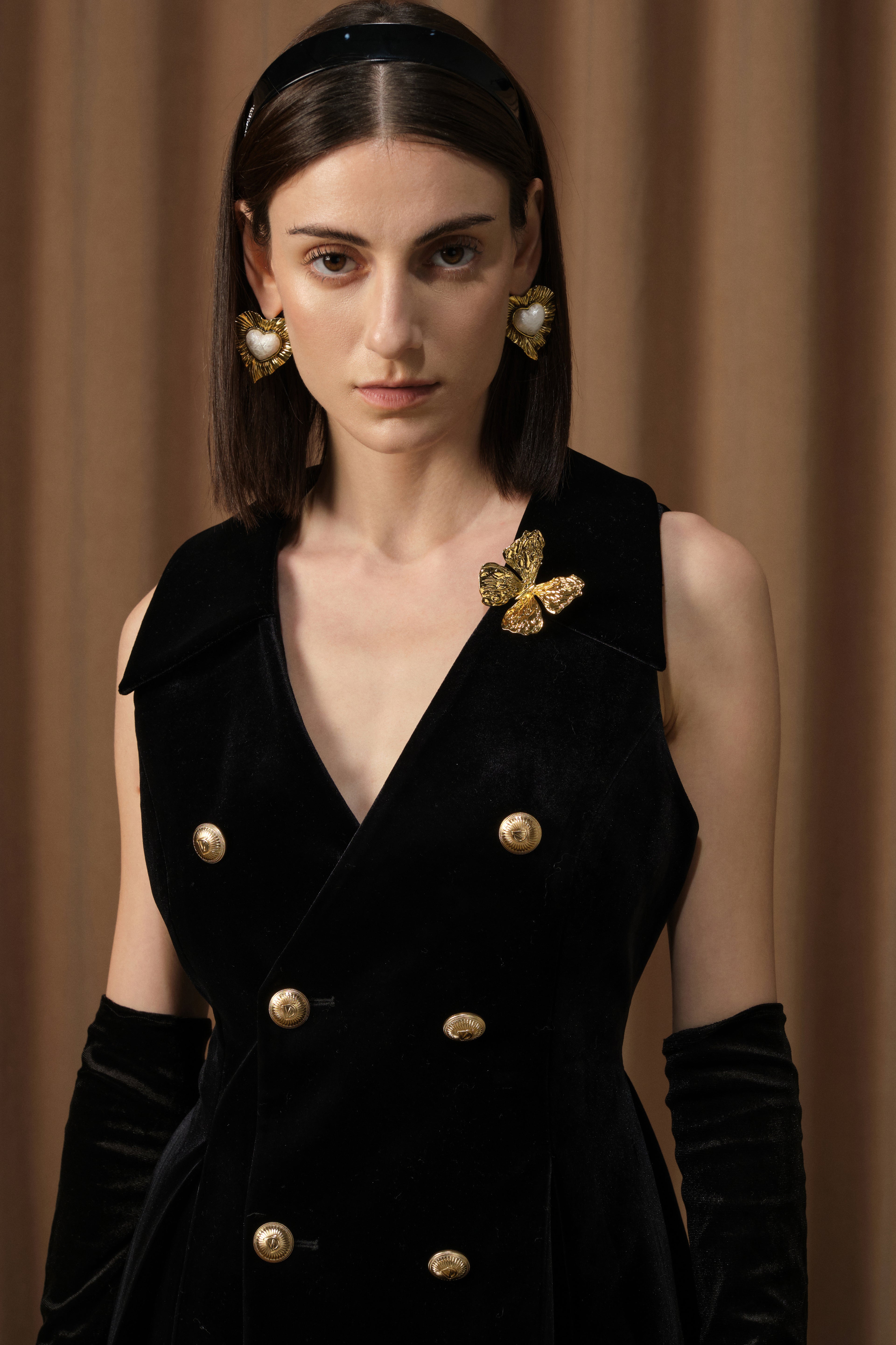 DIANA VEVINA D42W51ZY1151L black sleeveless dress