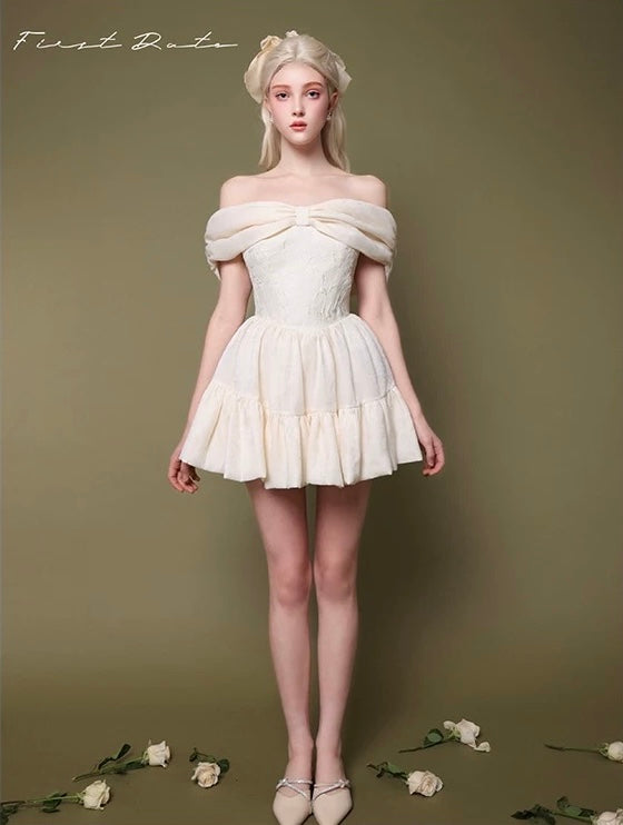 First Date SALE Off-Shoulder Bow Dress IN STOCK