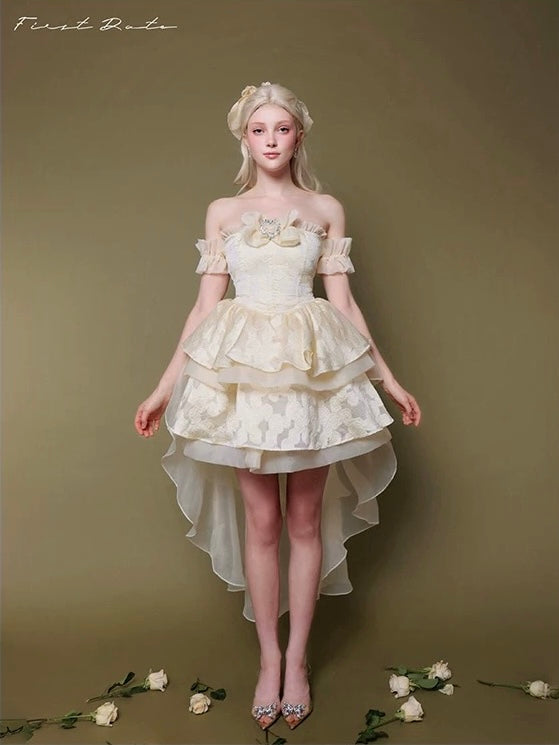 First Date SALE Strapless Train Dress IN STOCK
