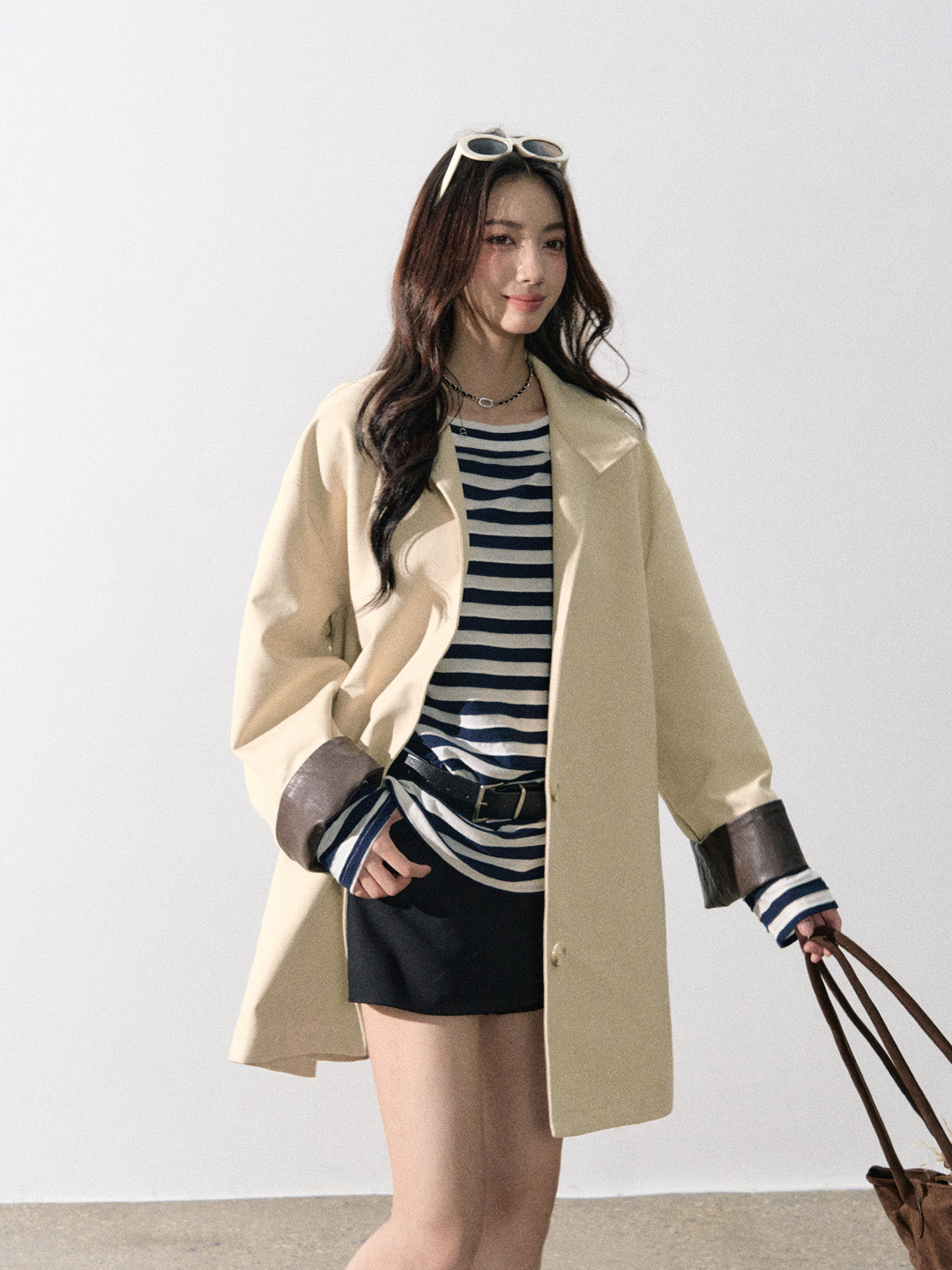 Lafreedom LAF350827 Retro contrasting color windbreaker jacket