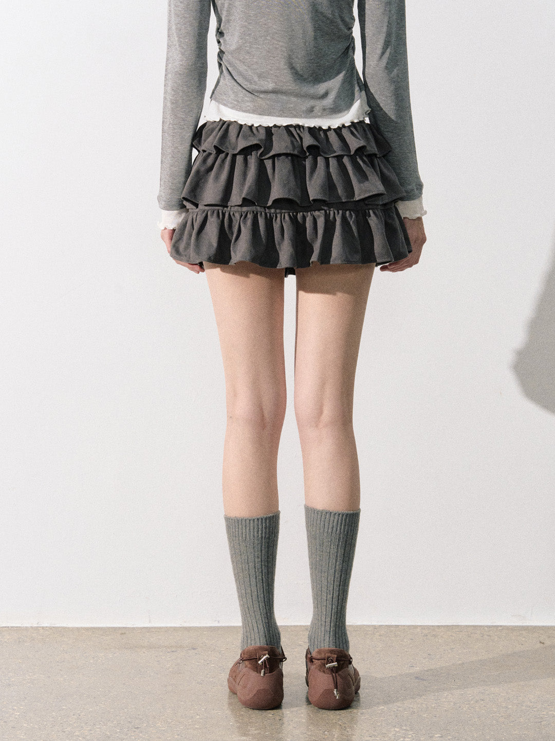 Lafreedom LAF350819 American retro pleated multi-layer skirt