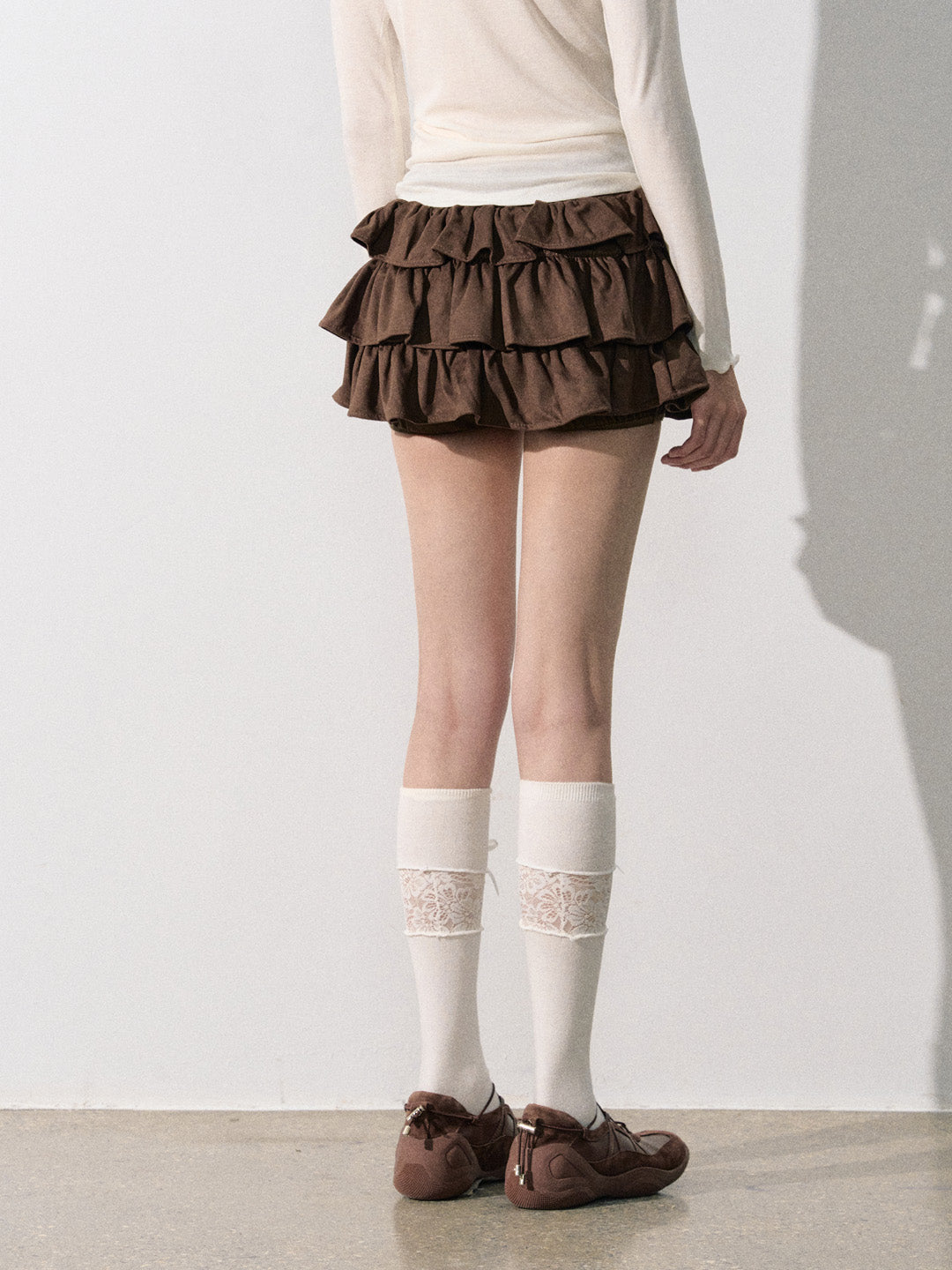 Lafreedom LAF350819 American retro pleated multi-layer skirt