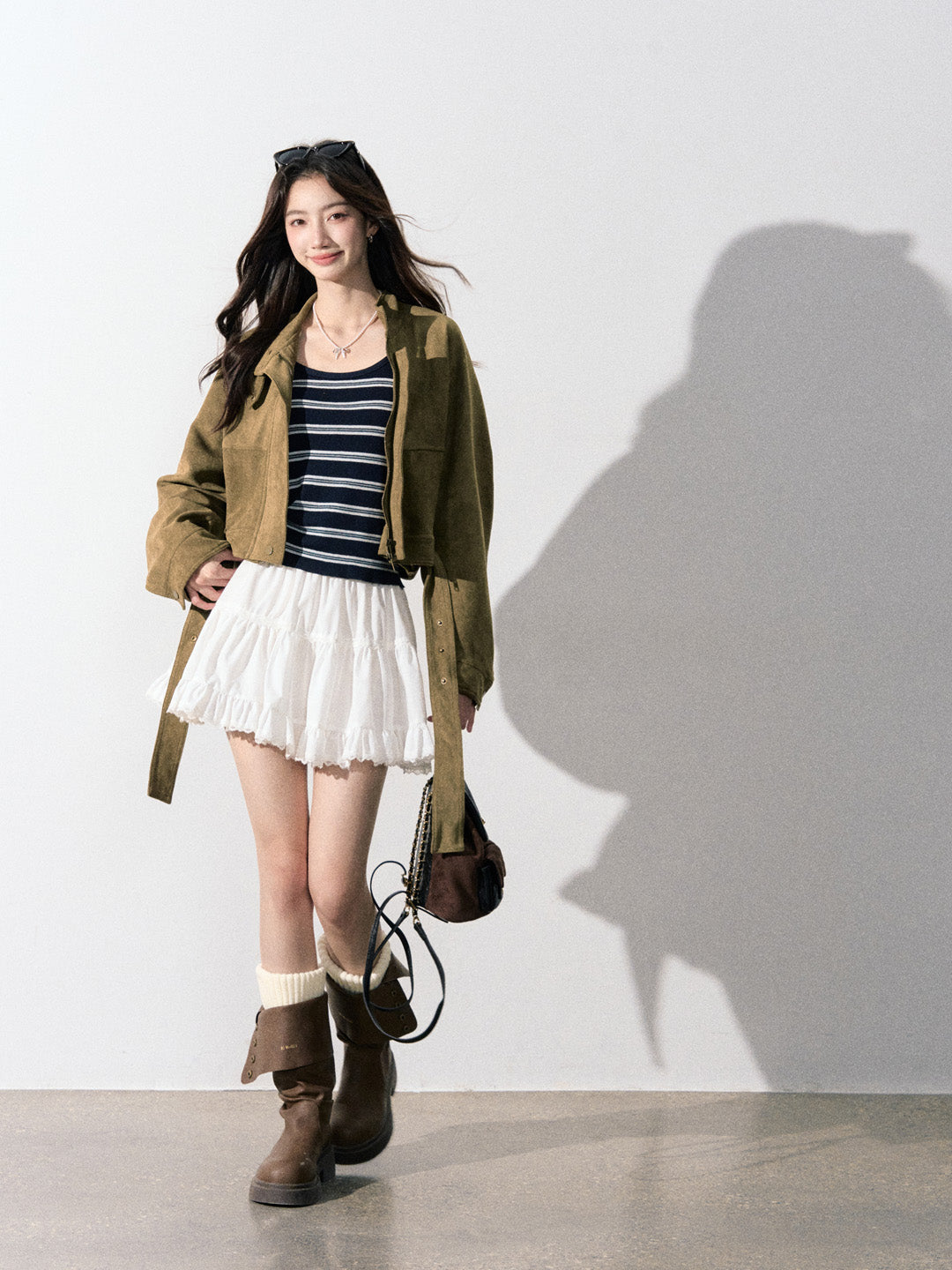Lafreedom LAF350915 Retro stand up collar short jacket