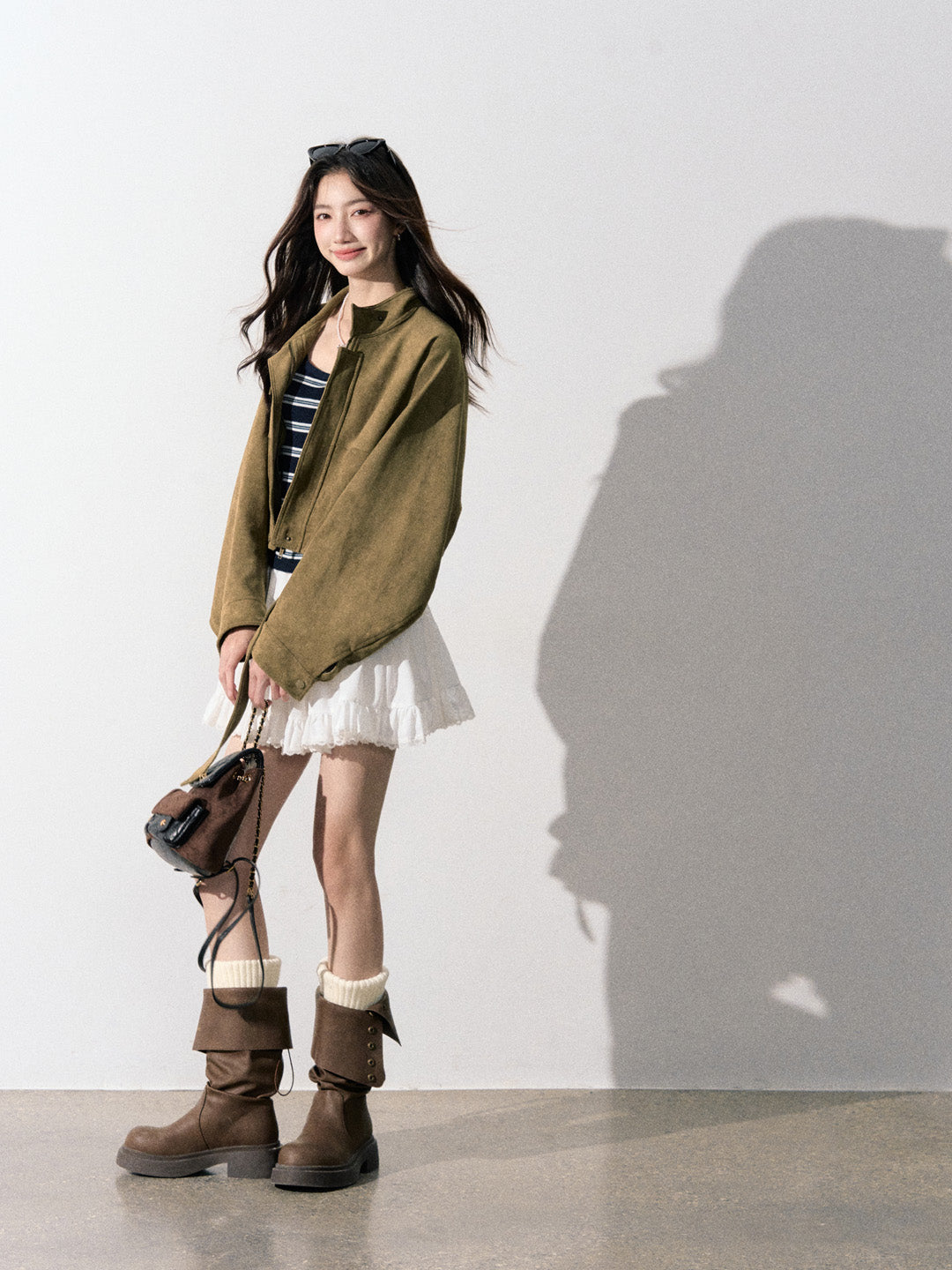Lafreedom LAF350915 Retro stand up collar short jacket