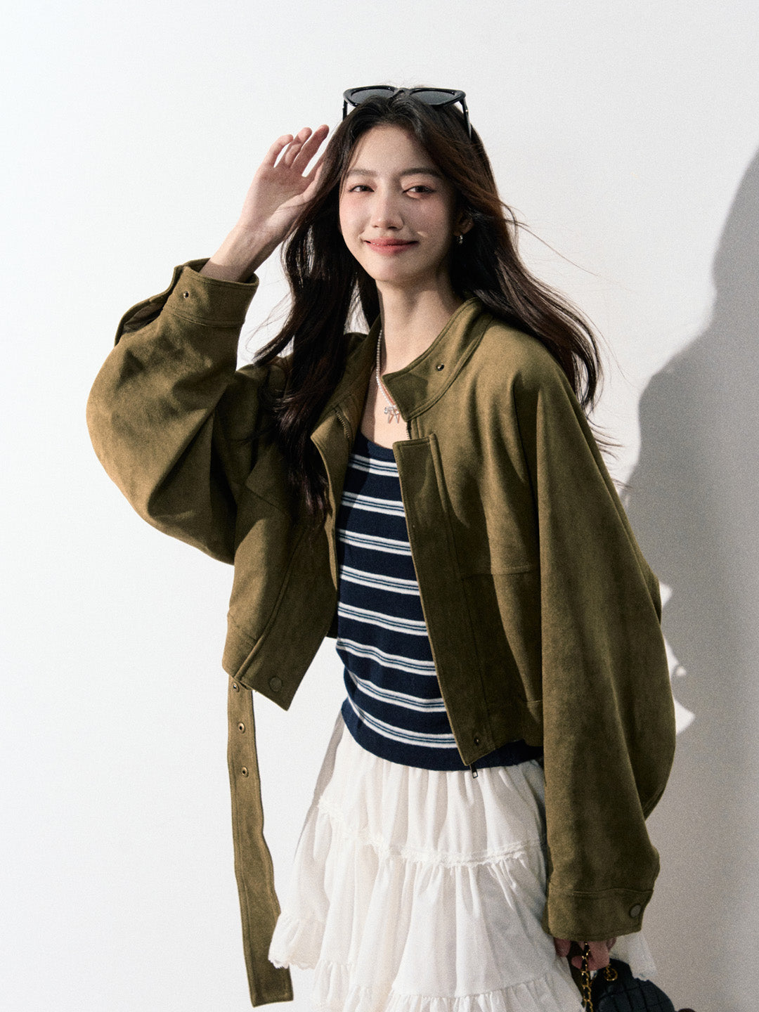 Lafreedom LAF350915 Retro stand up collar short jacket