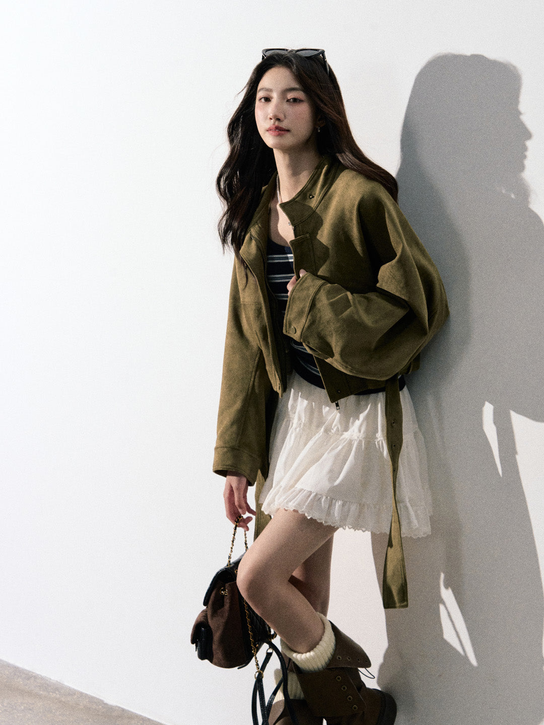 Lafreedom LAF350915 Retro stand up collar short jacket