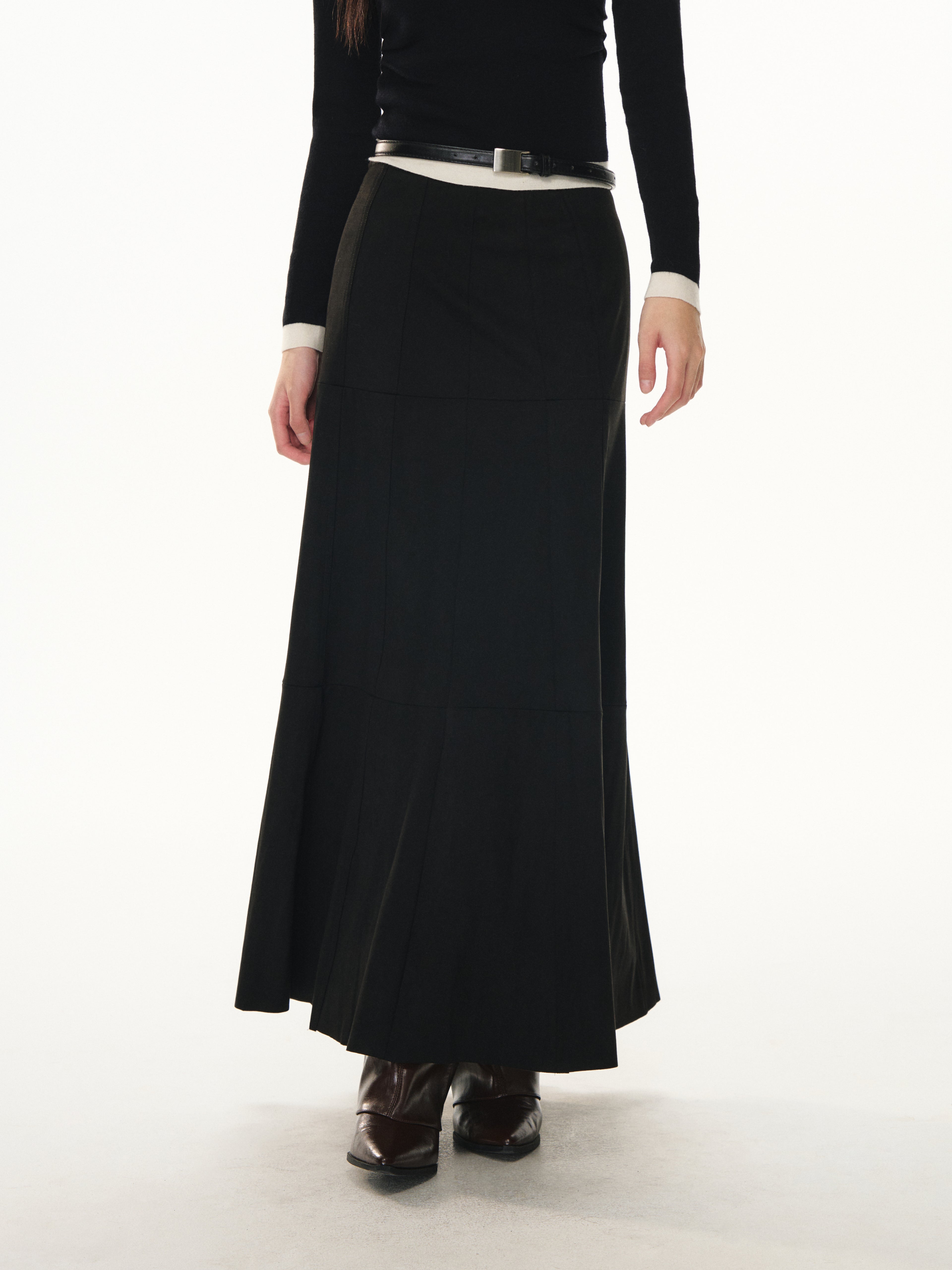 Lafreedom LAF351106 Suede plush flowing skirt