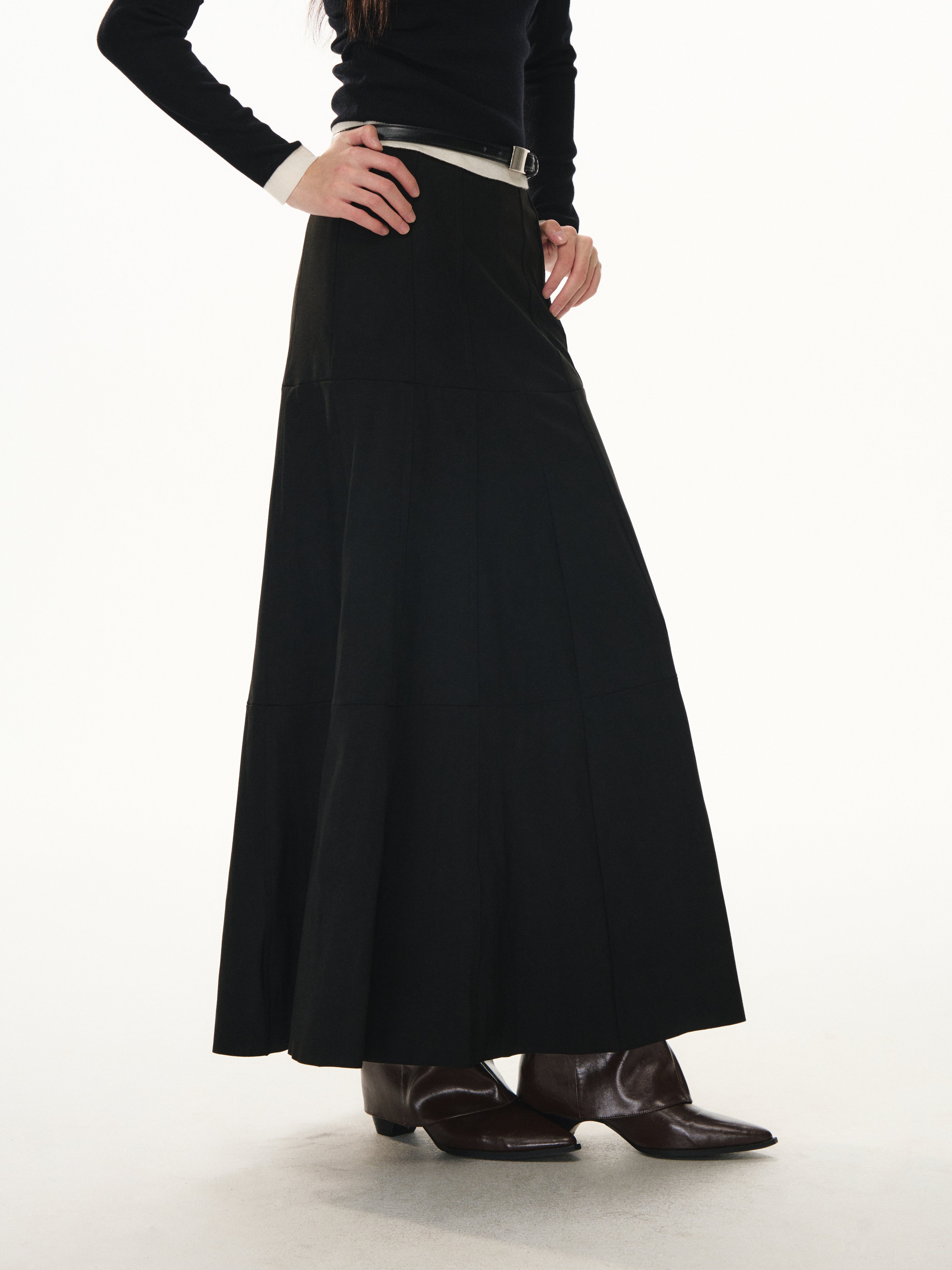 Lafreedom LAF351106 Suede plush flowing skirt