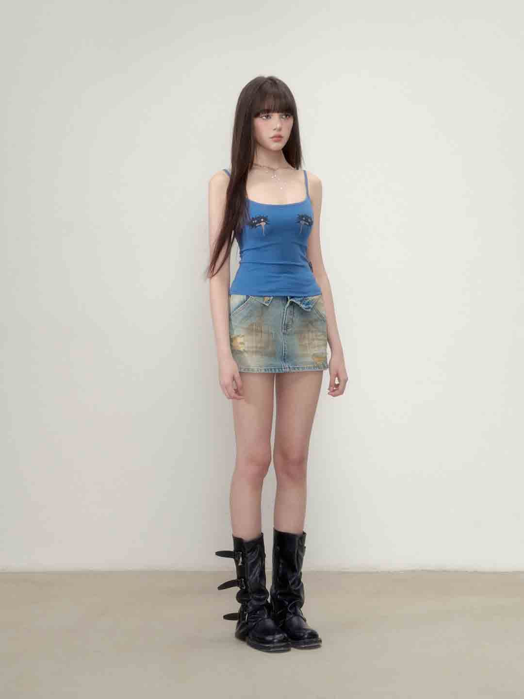 VIA PITTI VIABTP121 Fun printed vest straps (2color)