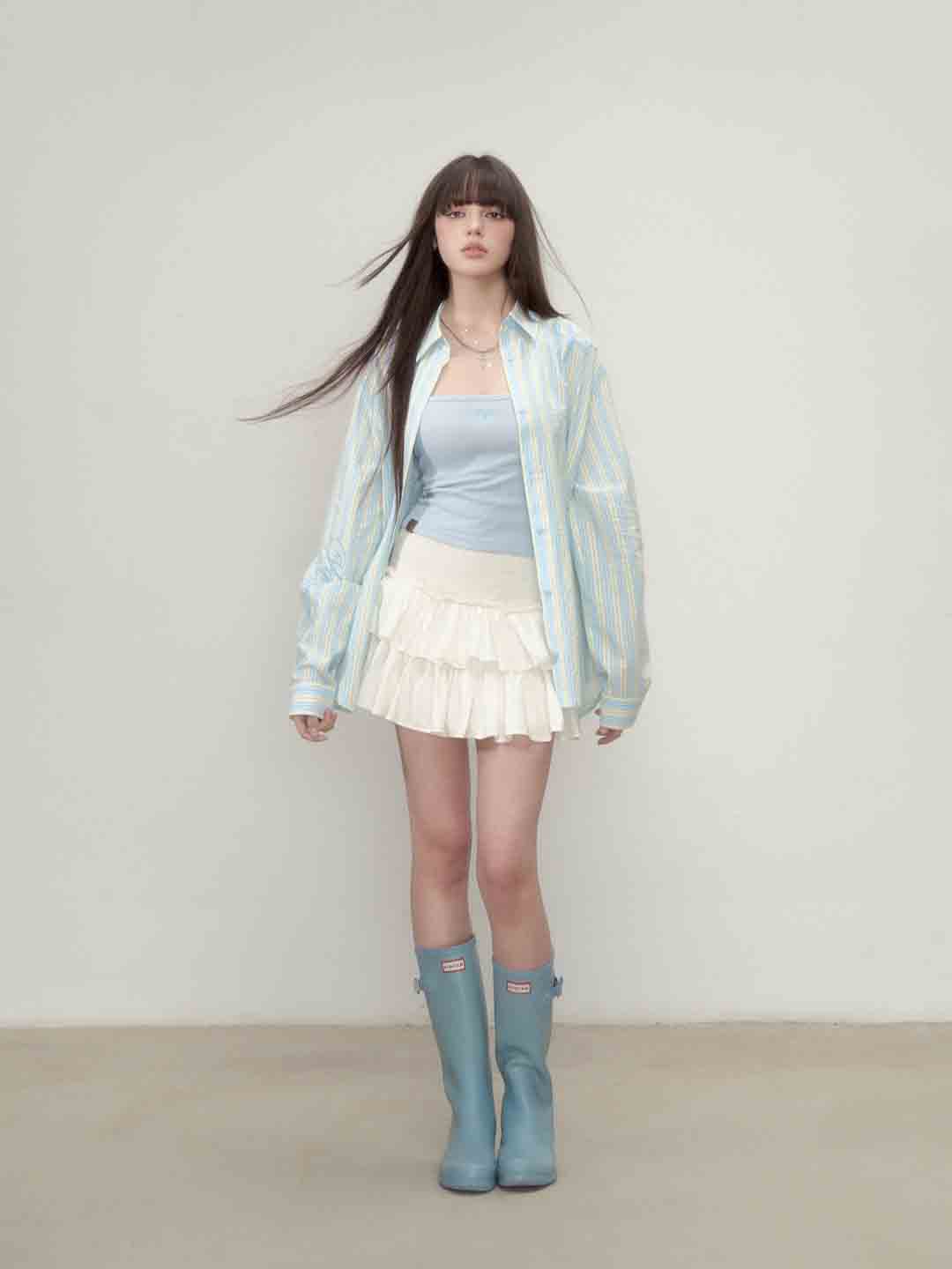 VIA PITTI VIAAS114 Two ways to wear tiered skirt&tube top