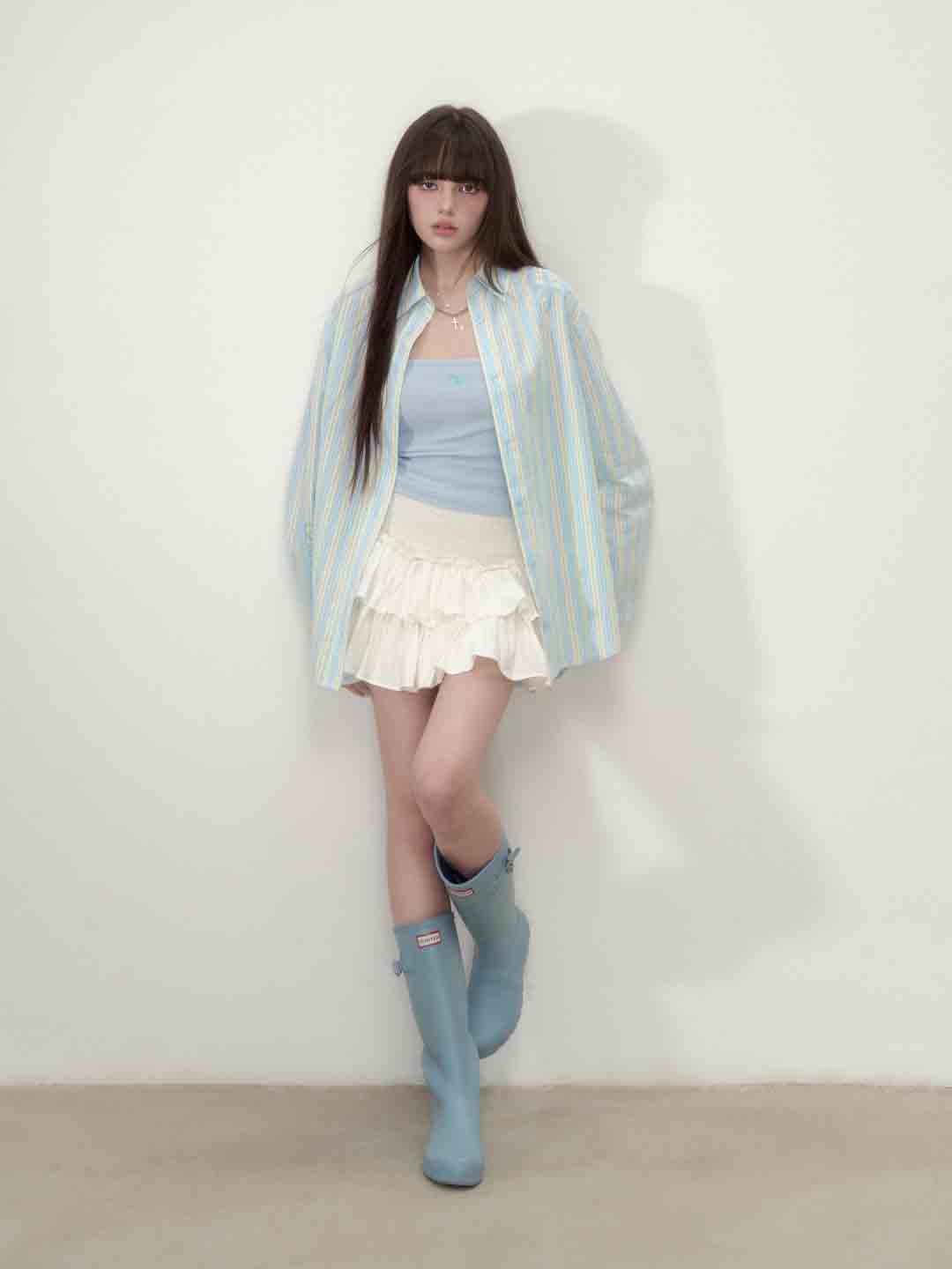 VIA PITTI VIAAS114 Two ways to wear tiered skirt&tube top