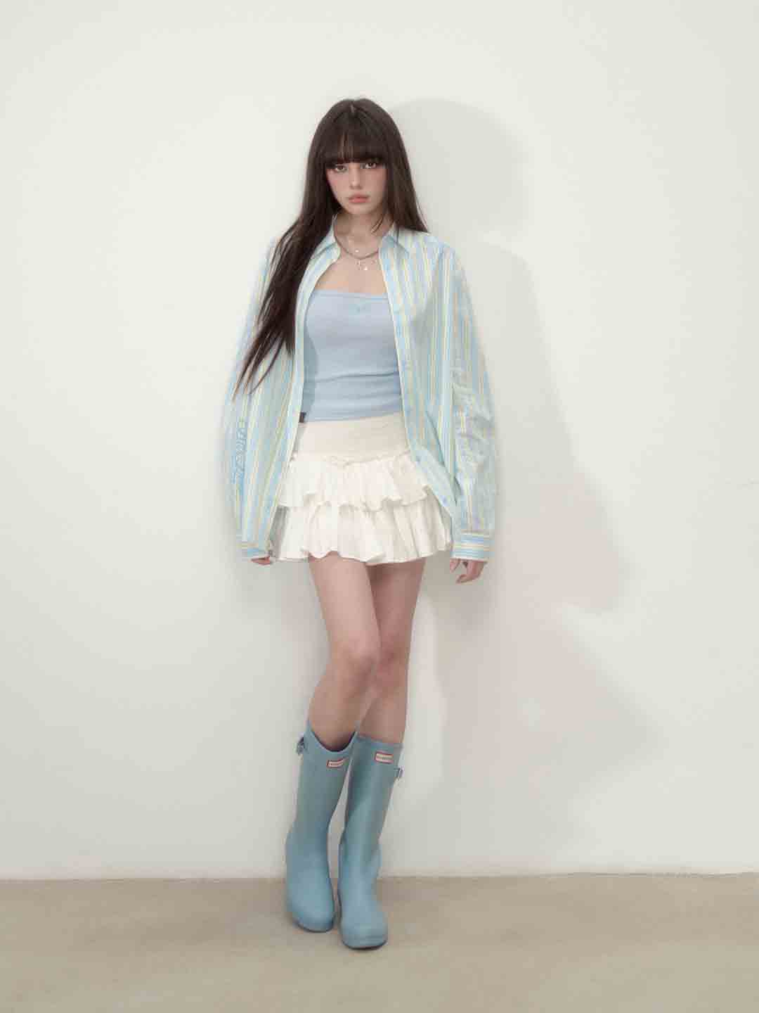 VIA PITTI VIAAS114 Two ways to wear tiered skirt&tube top