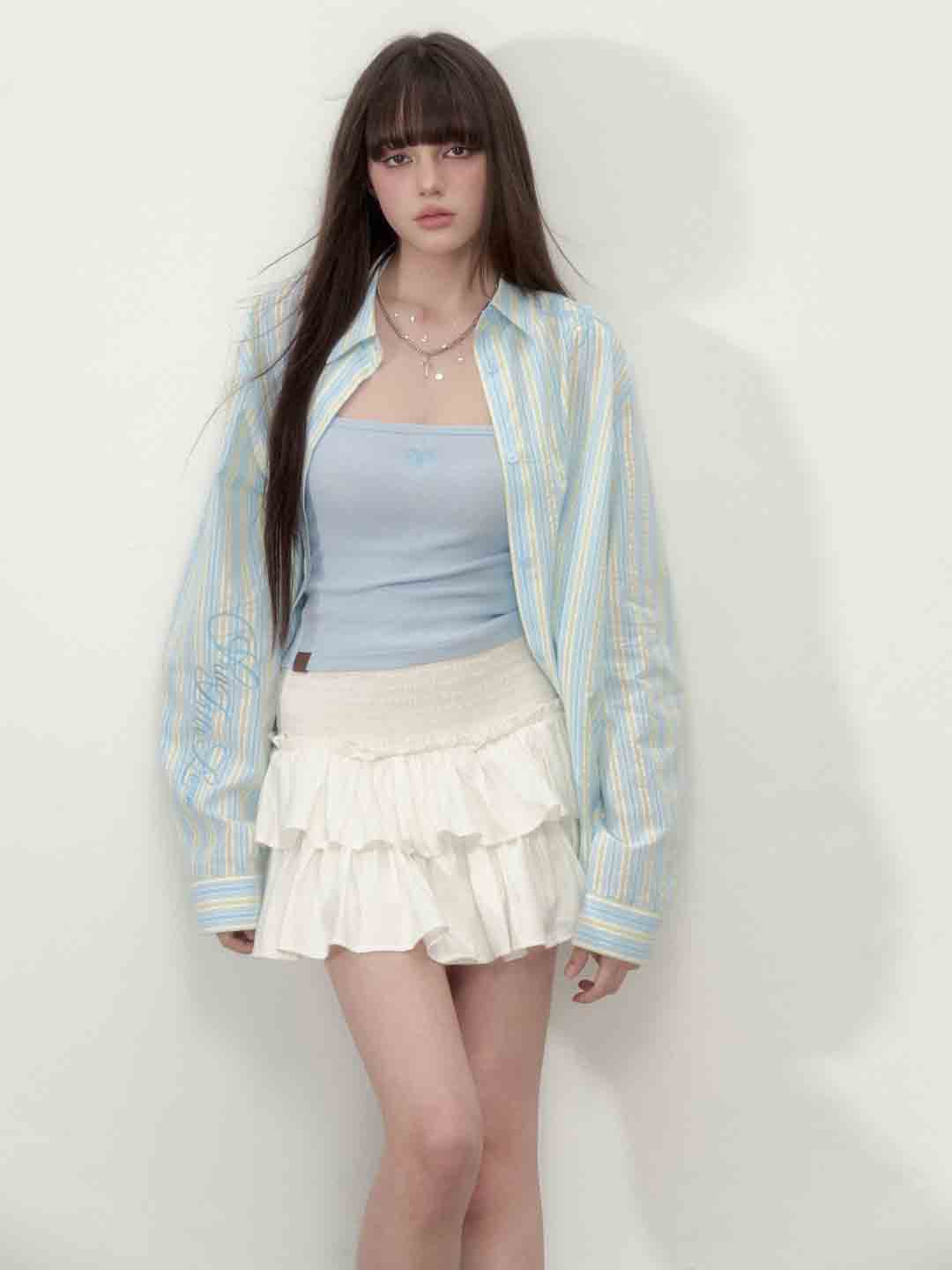 VIA PITTI VIAAS114 Two ways to wear tiered skirt&tube top