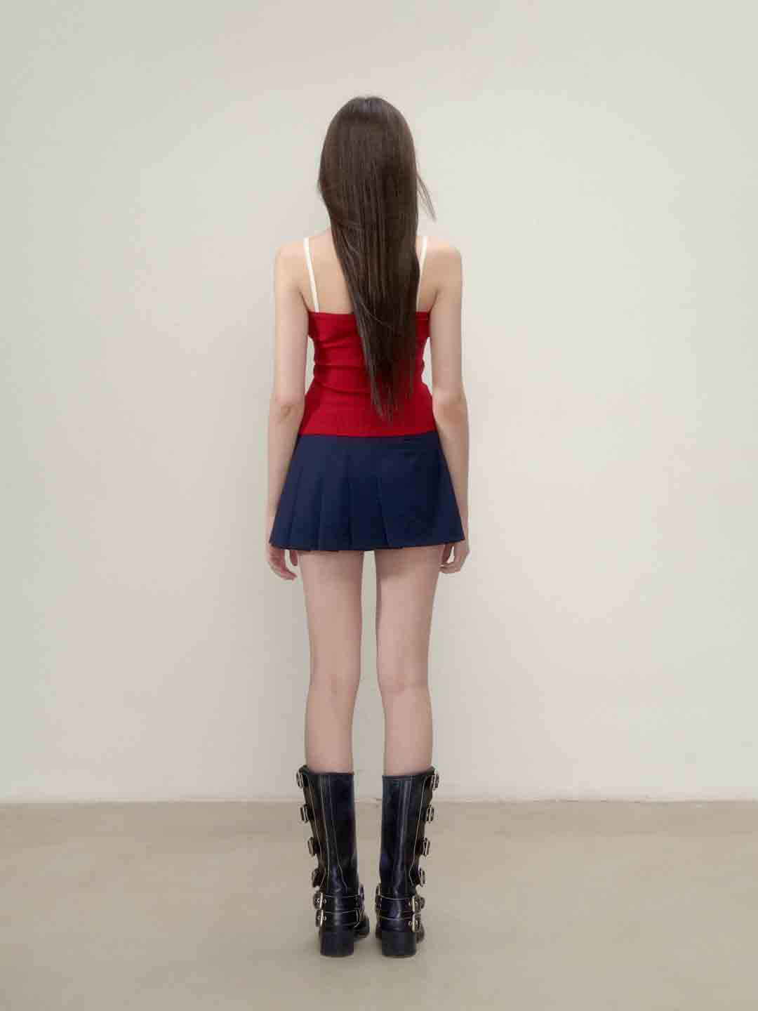 VIA PITTI VIABK184 Color blocking spliced woolen vest (2color)