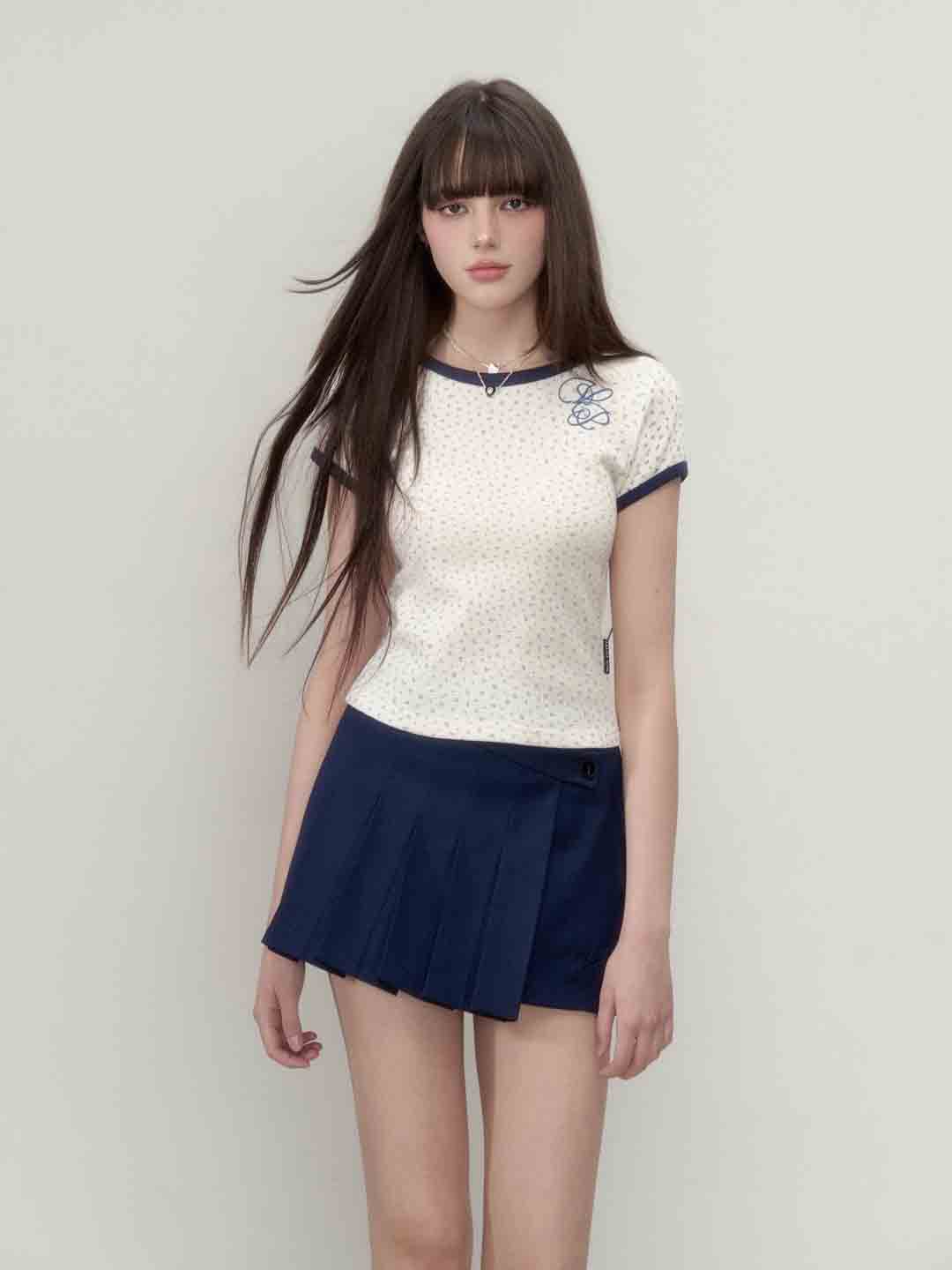 VIA PITTI VIABS141 Irregular design pleated skirt