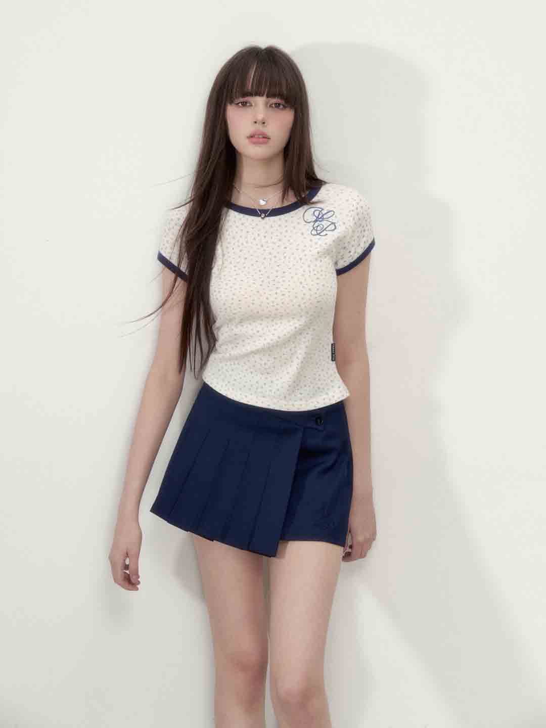 VIA PITTI VIABS141 Irregular design pleated skirt