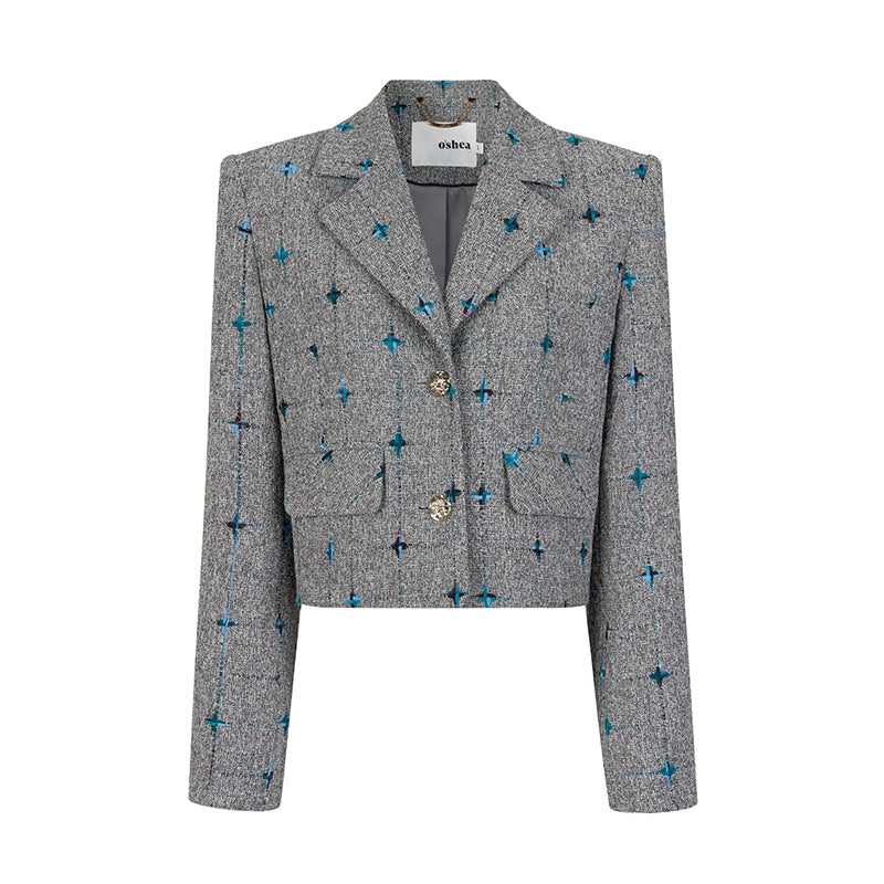 OShea Contrasting suit jacket + skirt set (2length)