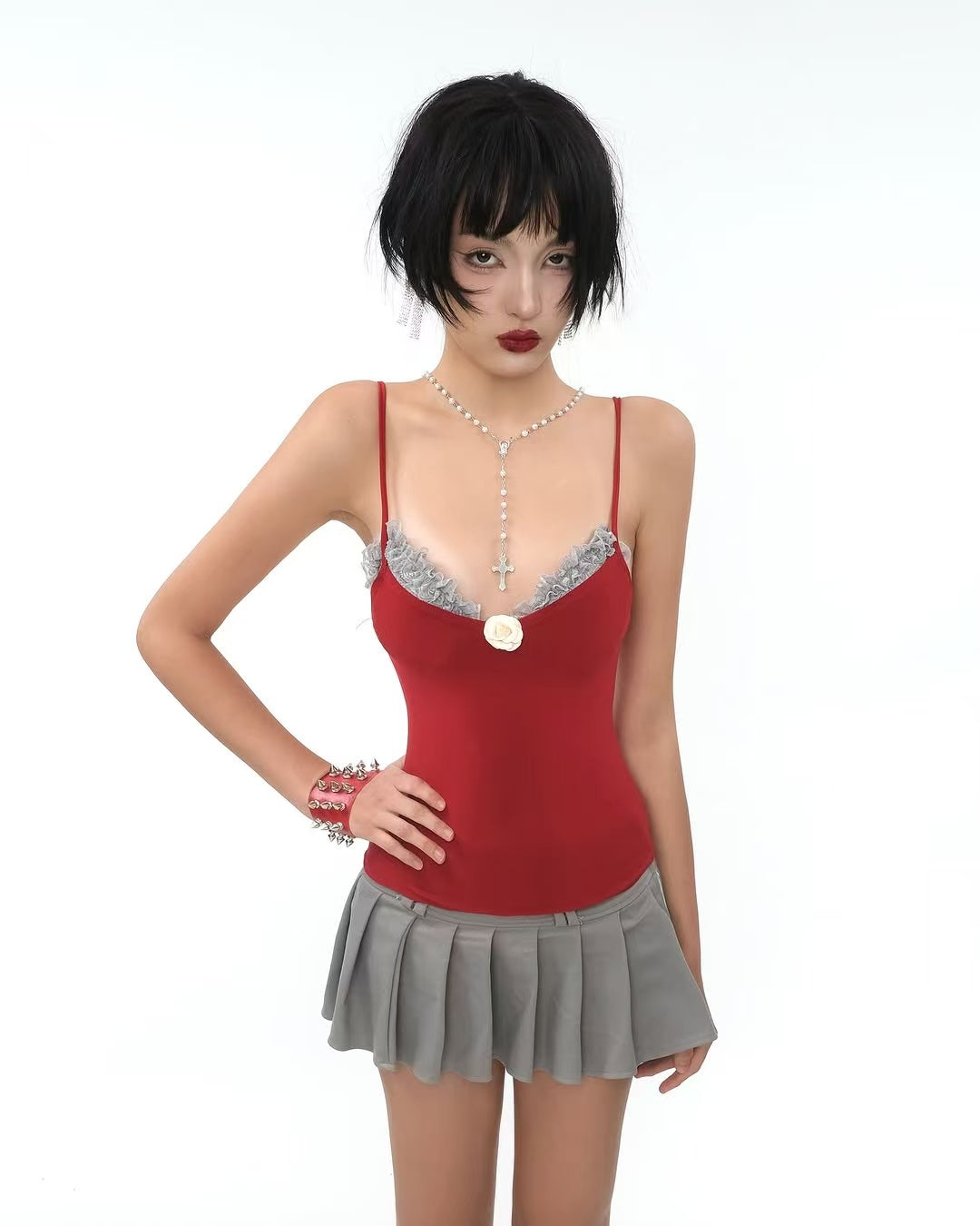 TinyMood GARLY TOP (RED) & MINI BRA & RICHY SKIRT