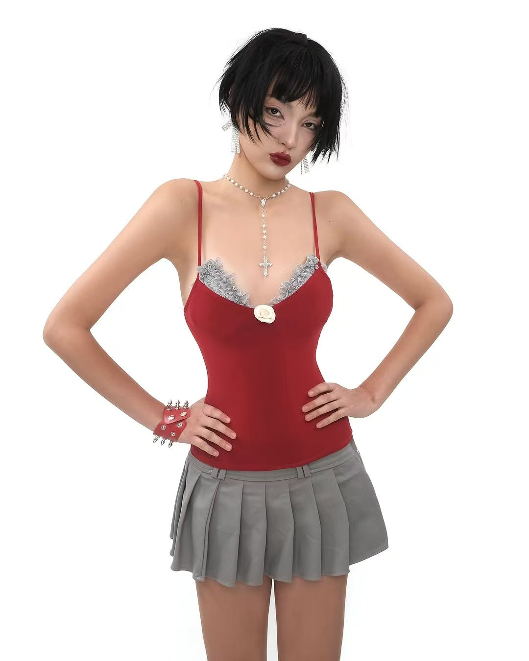 TinyMood GARLY TOP (RED) & MINI BRA & RICHY SKIRT