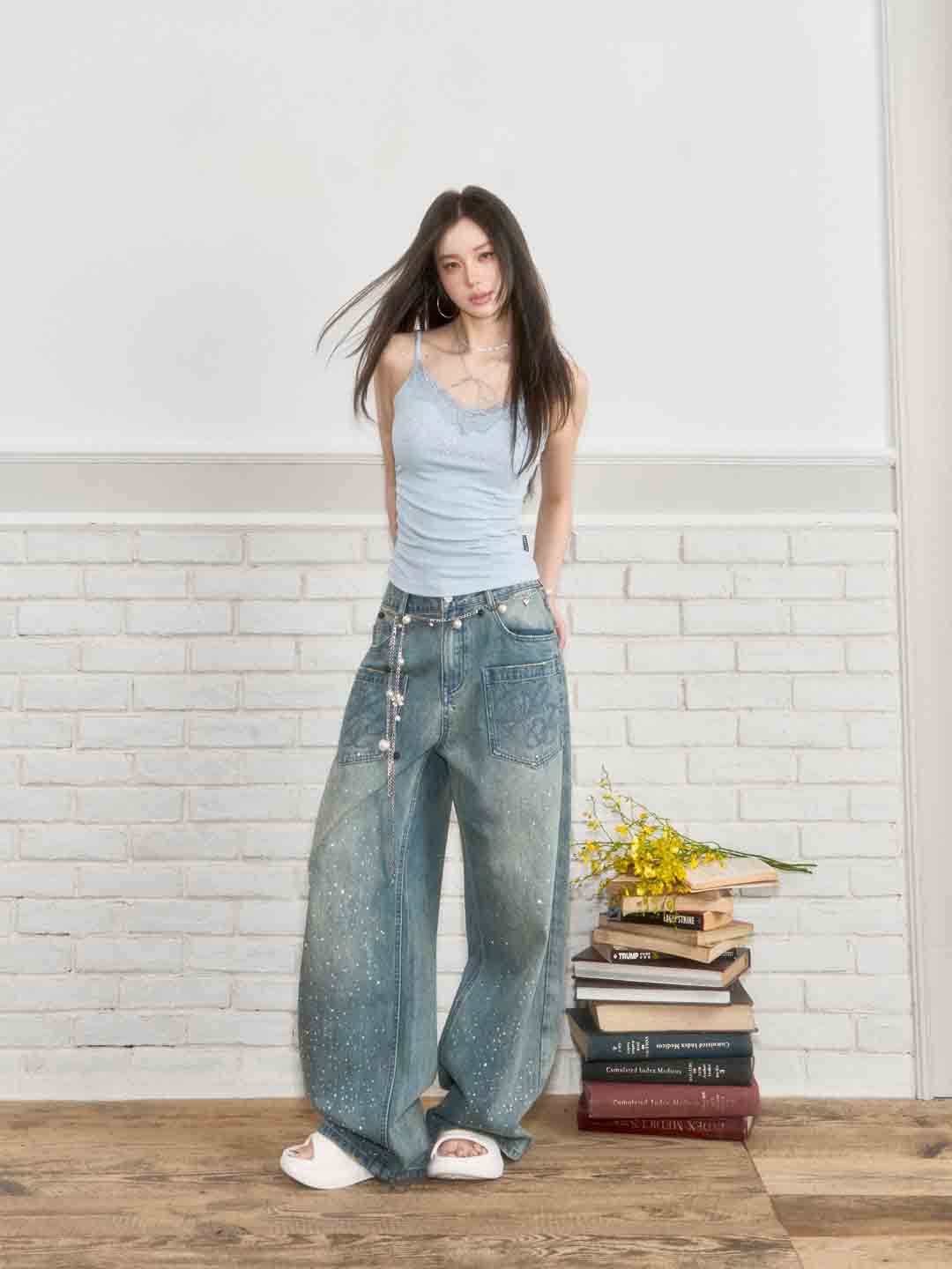 VIA PITTI VIABTP192&VIABTP193 Off shoulder top + vest set (seperate)