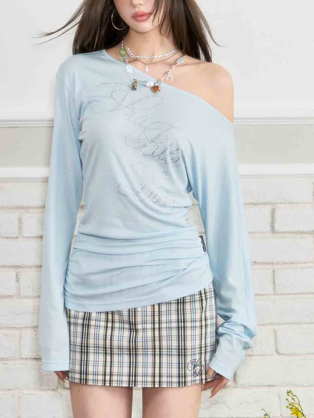 VIA PITTI VIABTP192&VIABTP193 Off shoulder top + vest set (seperate)